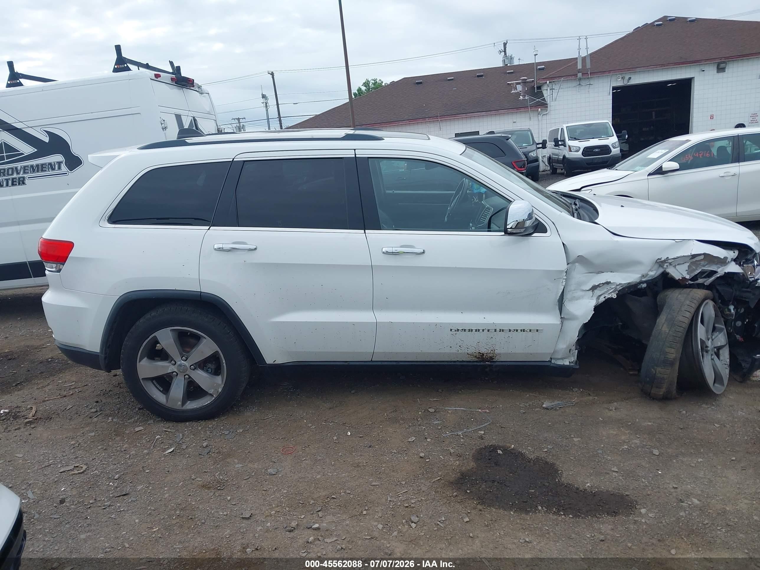 2014 Jeep Grand Cherokee Limited White vin: 1C4RJFBG4EC577671