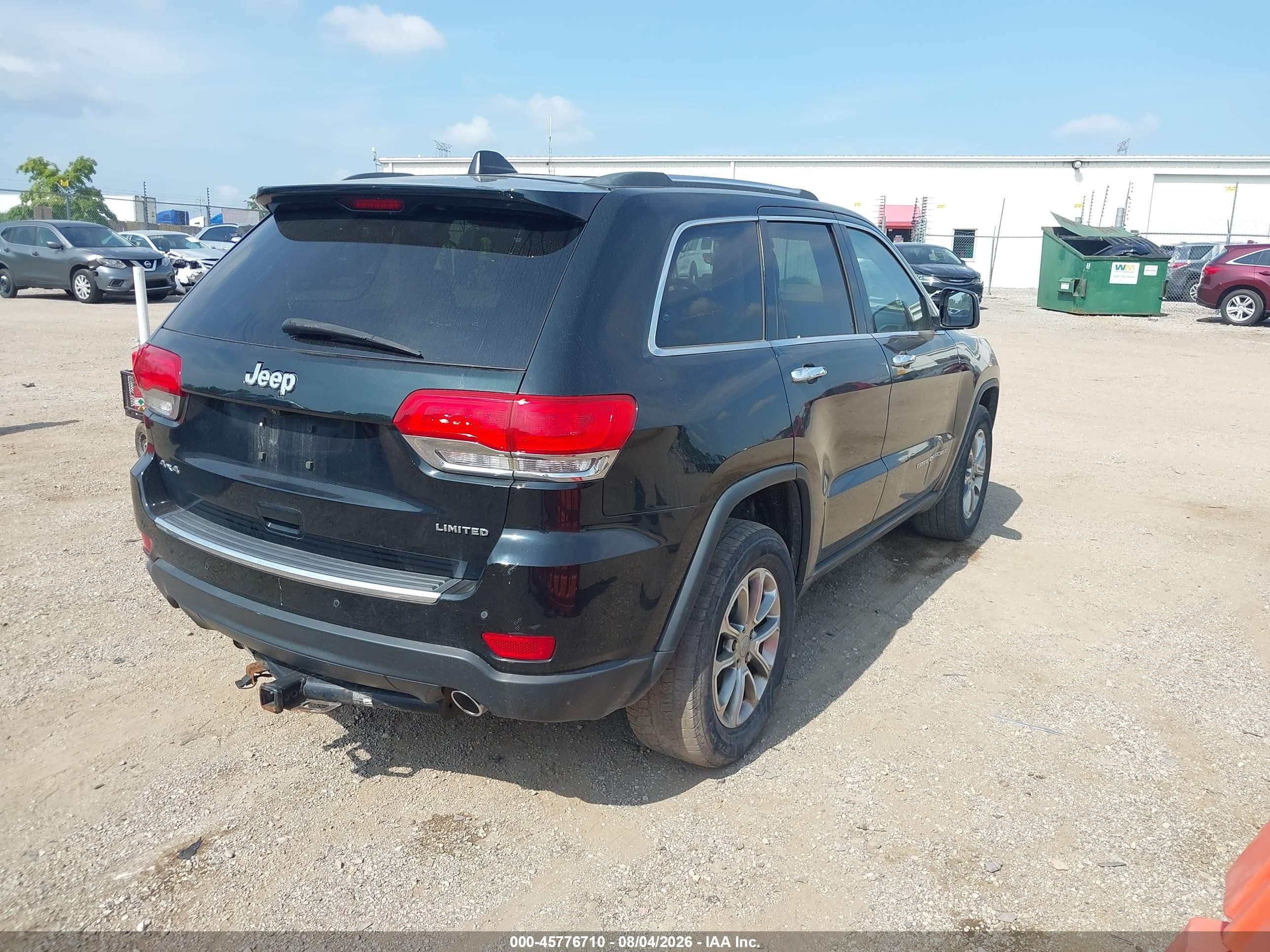 2014 Jeep Grand Cherokee Limited Черный vin: 1C4RJFBG4EC579954