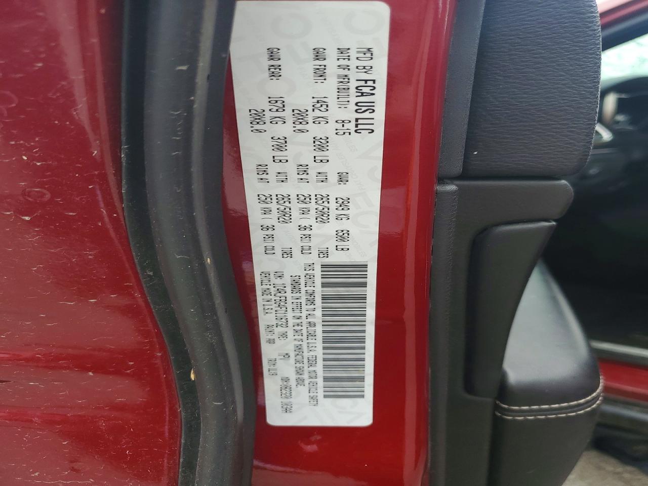 2015 Jeep Grand Cherokee Limited Red vin: 1C4RJFBG4FC116732