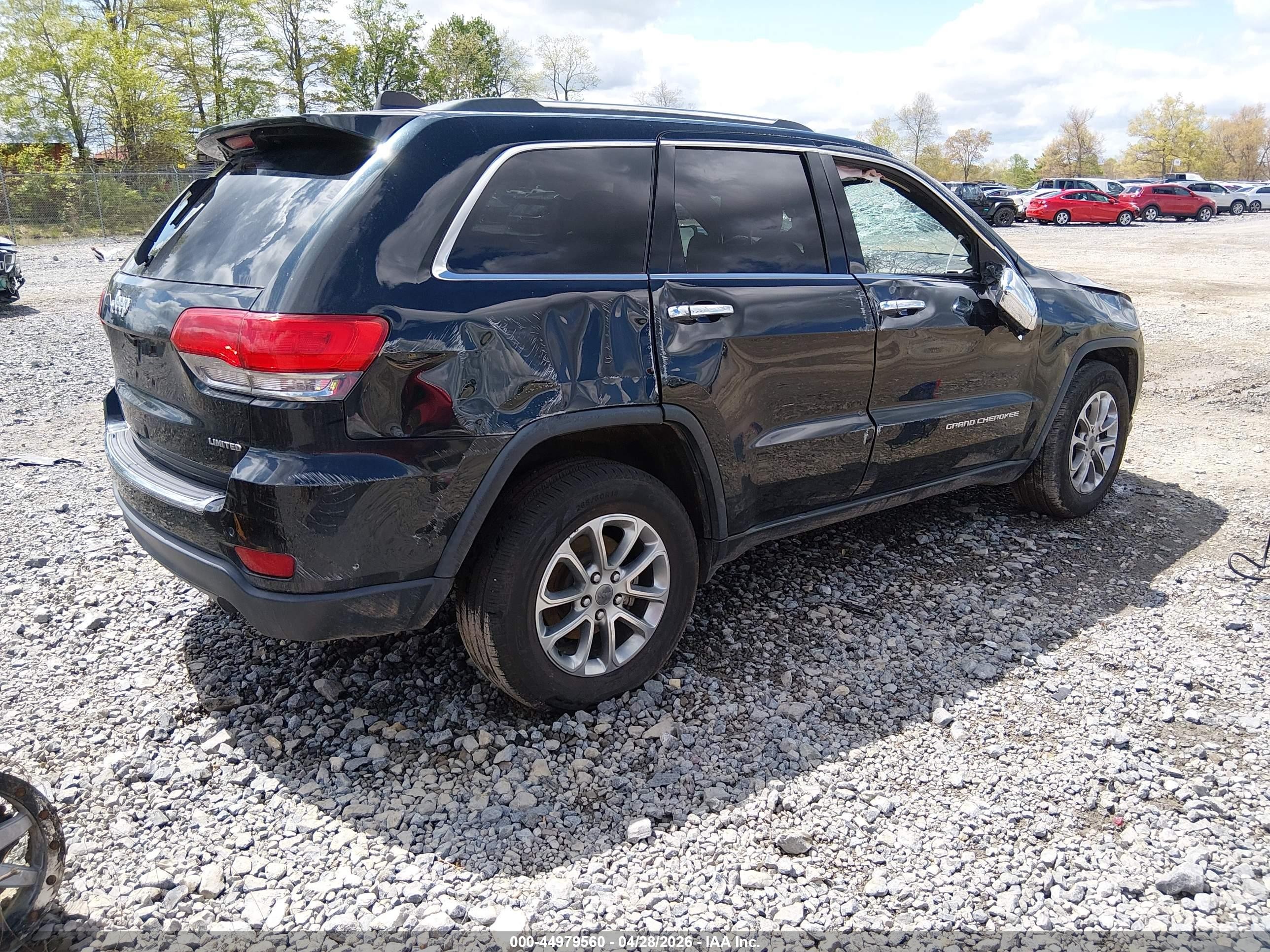 2015 Jeep Grand Cherokee Limited Black vin: 1C4RJFBG4FC183685