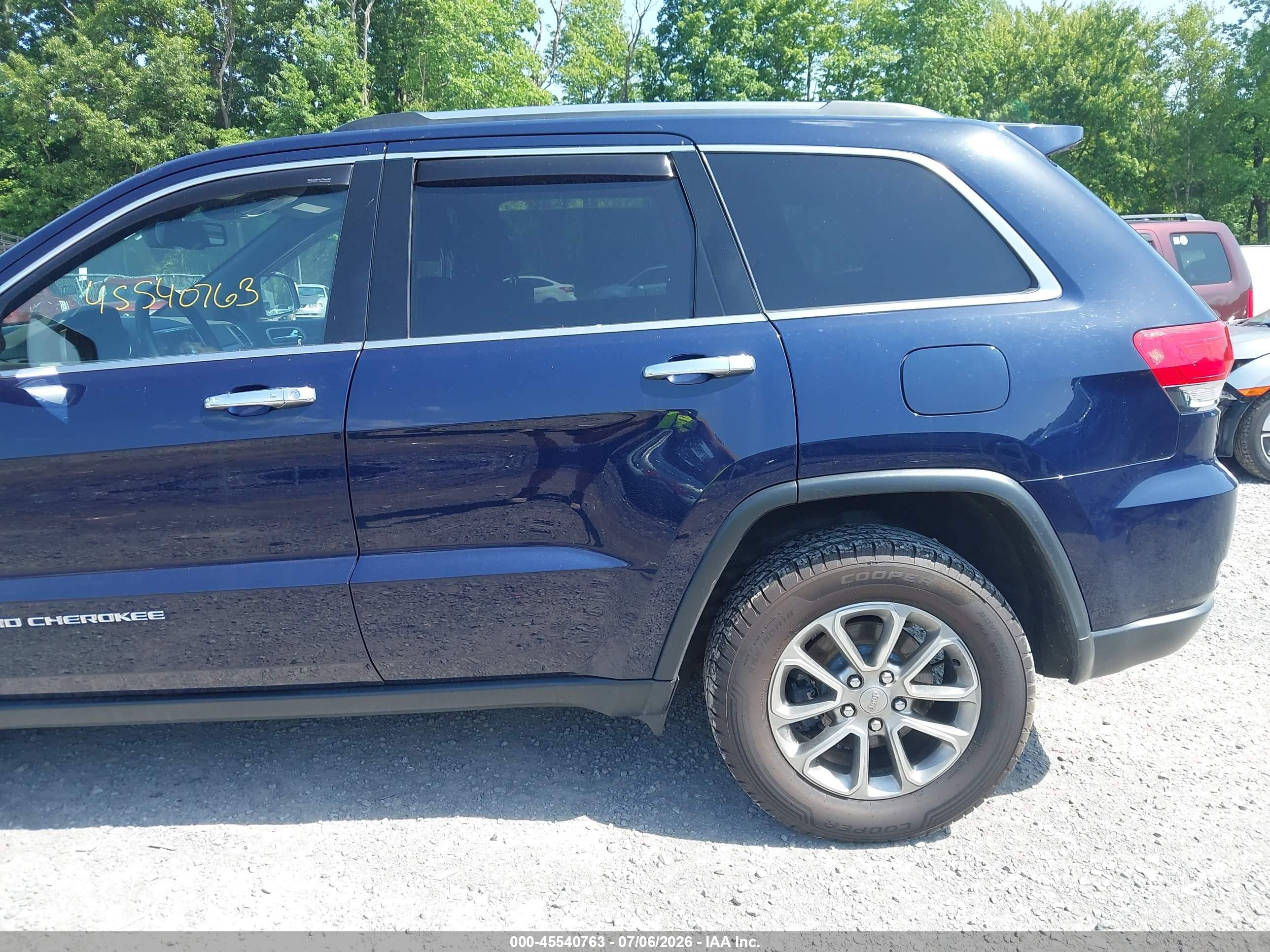 2015 Jeep Grand Cherokee Limited Blue vin: 1C4RJFBG4FC190605