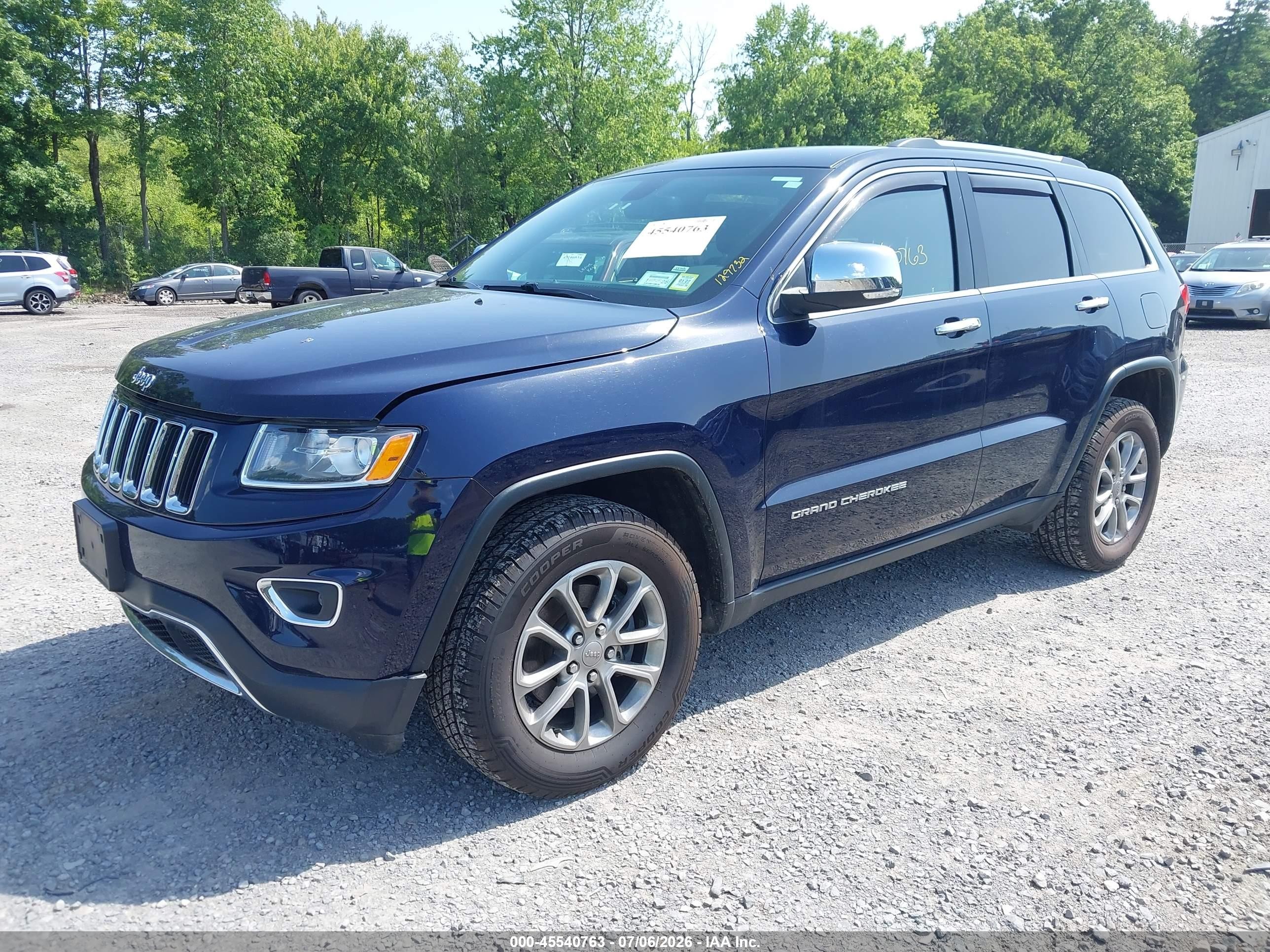 2015 Jeep Grand Cherokee Limited Blue vin: 1C4RJFBG4FC190605