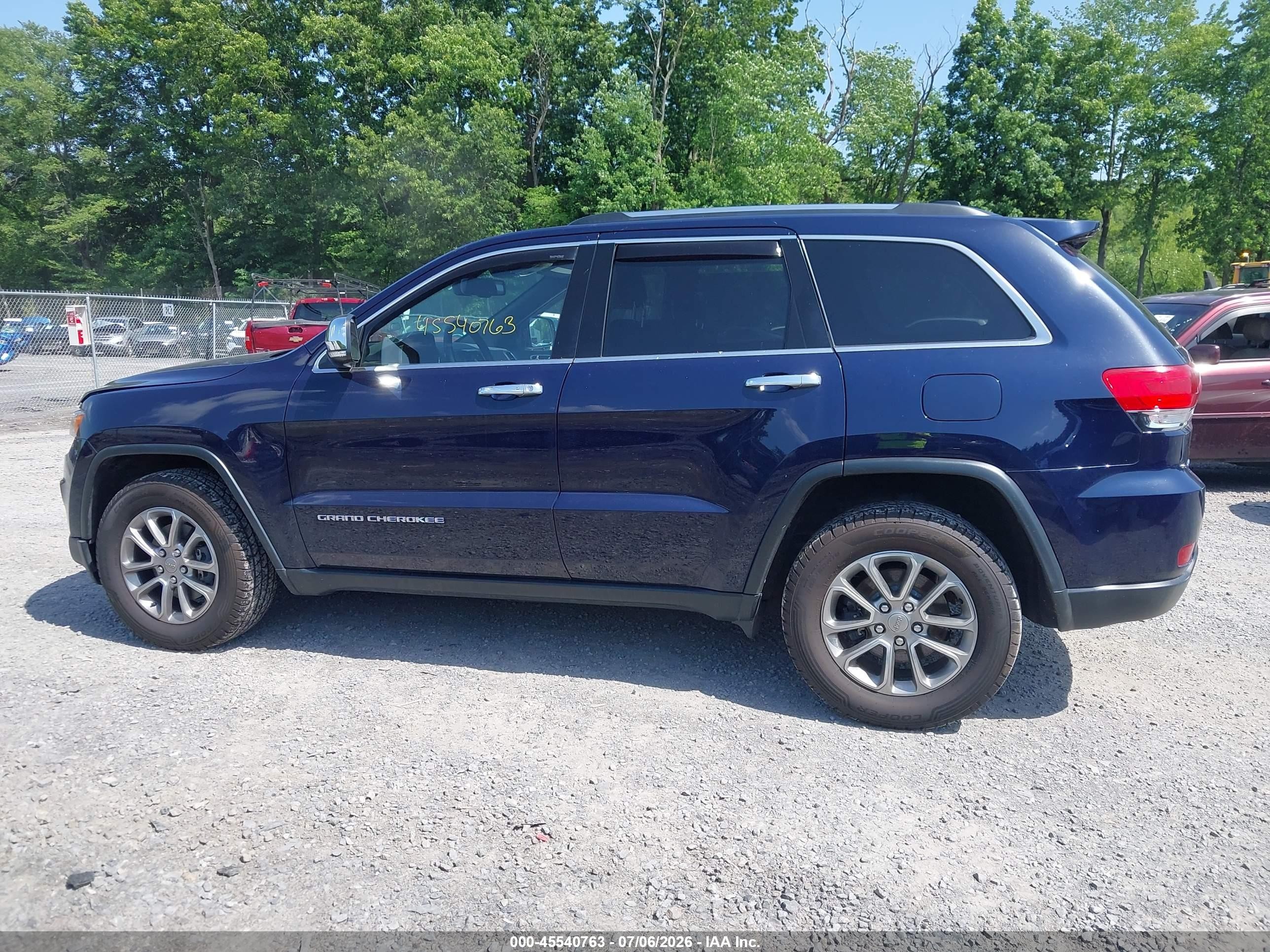 2015 Jeep Grand Cherokee Limited Blue vin: 1C4RJFBG4FC190605