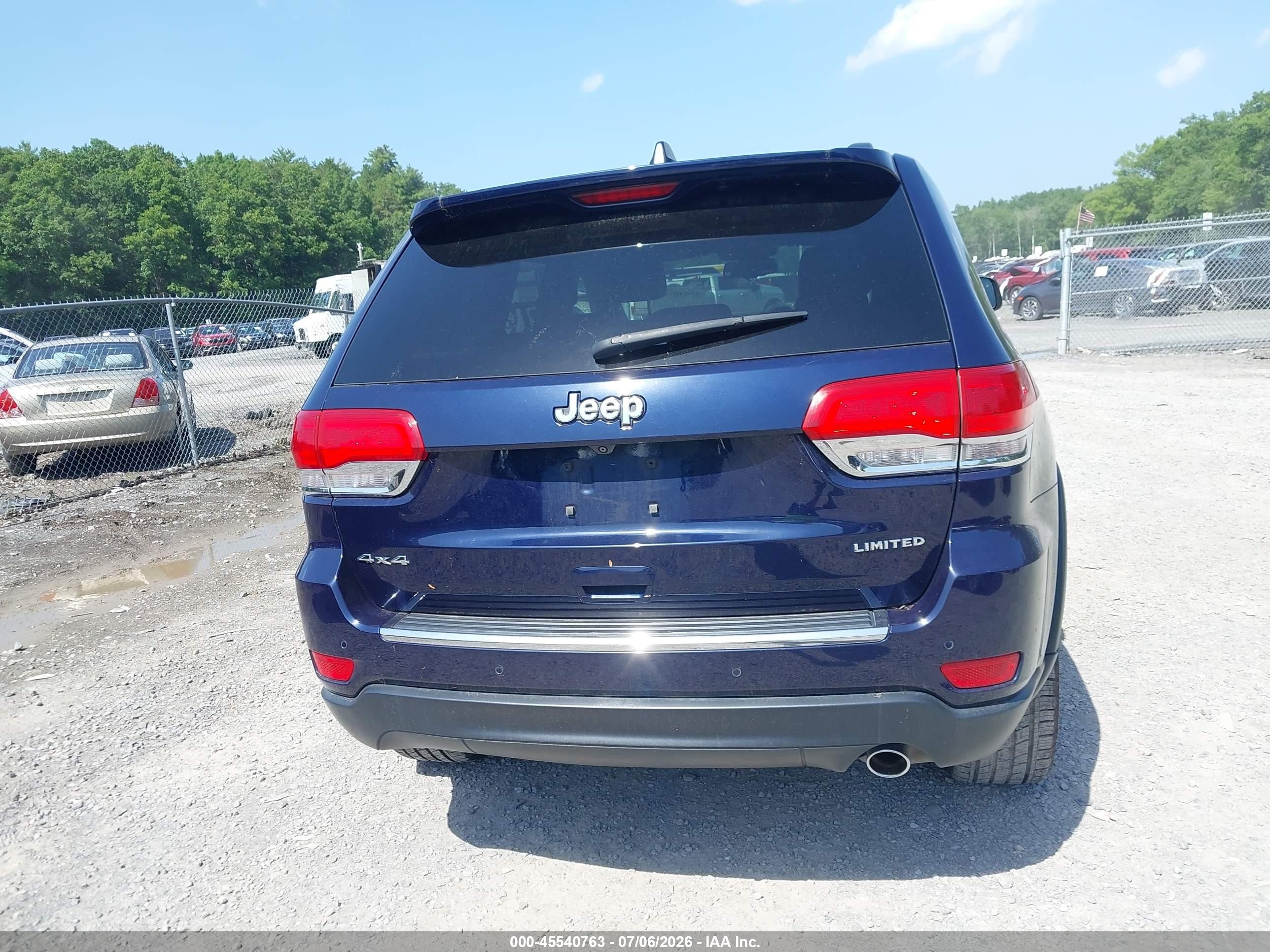 2015 Jeep Grand Cherokee Limited Blue vin: 1C4RJFBG4FC190605