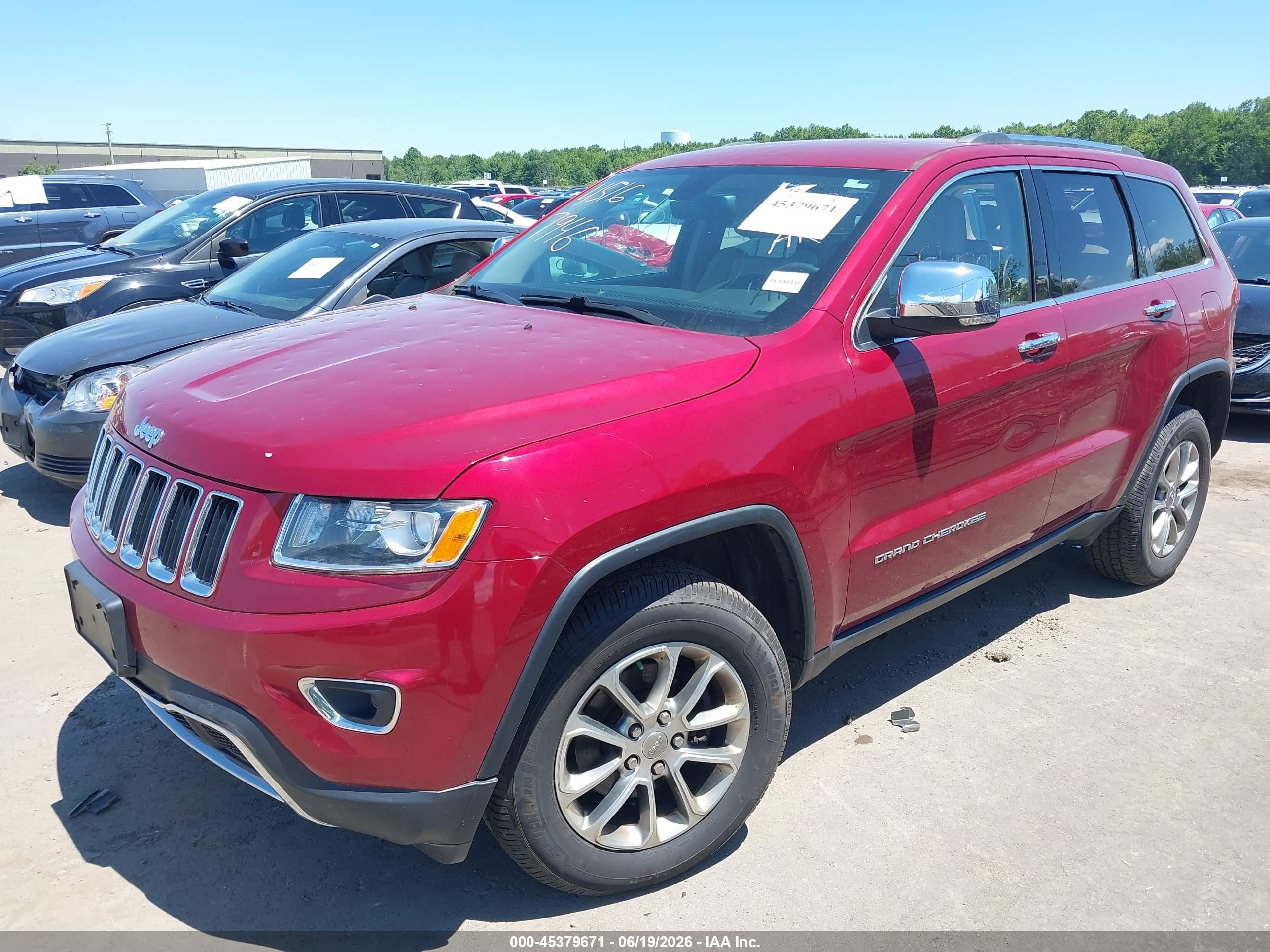 2015 Jeep Grand Cherokee Limited Red vin: 1C4RJFBG4FC241441