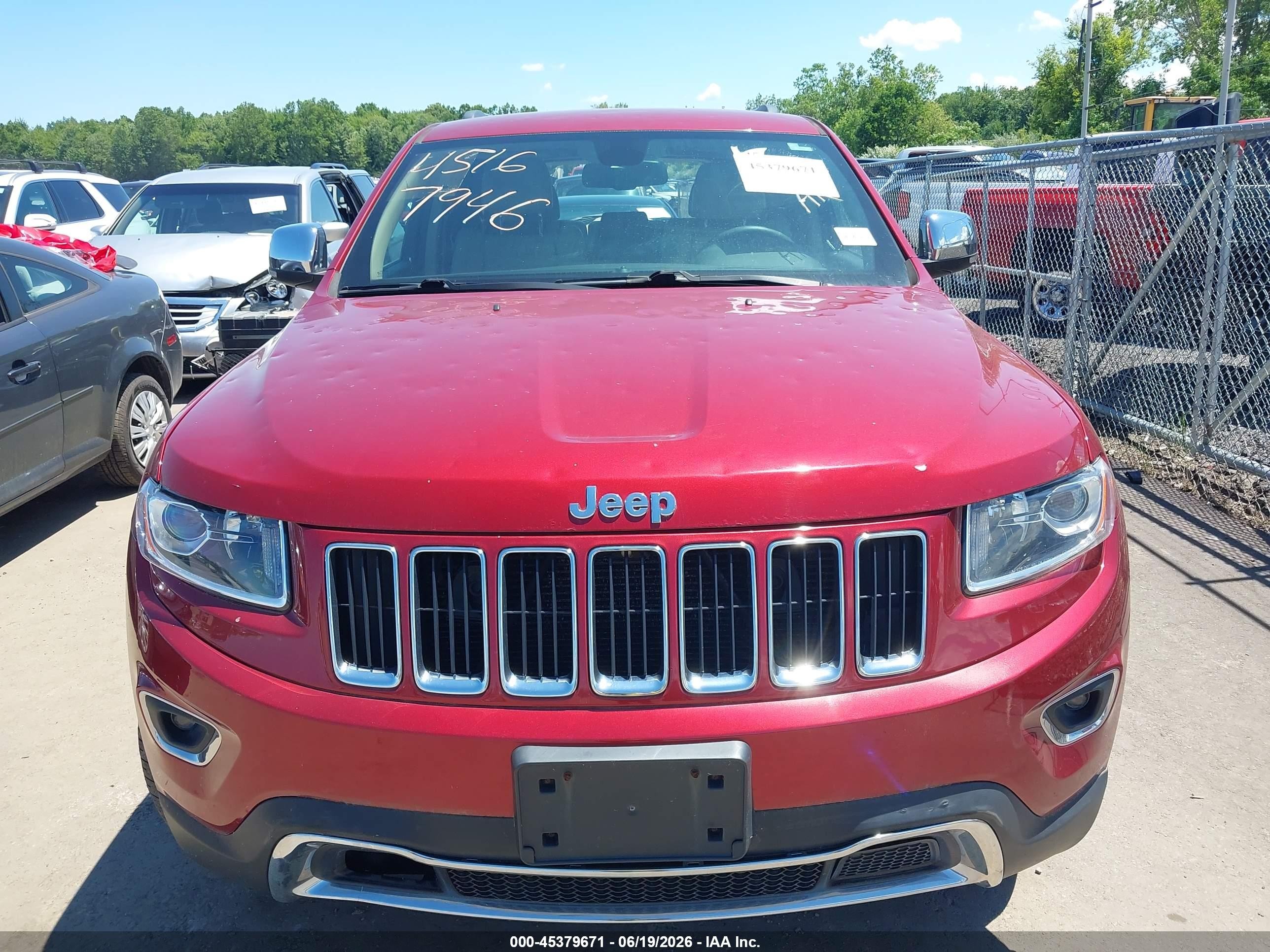 2015 Jeep Grand Cherokee Limited Red vin: 1C4RJFBG4FC241441