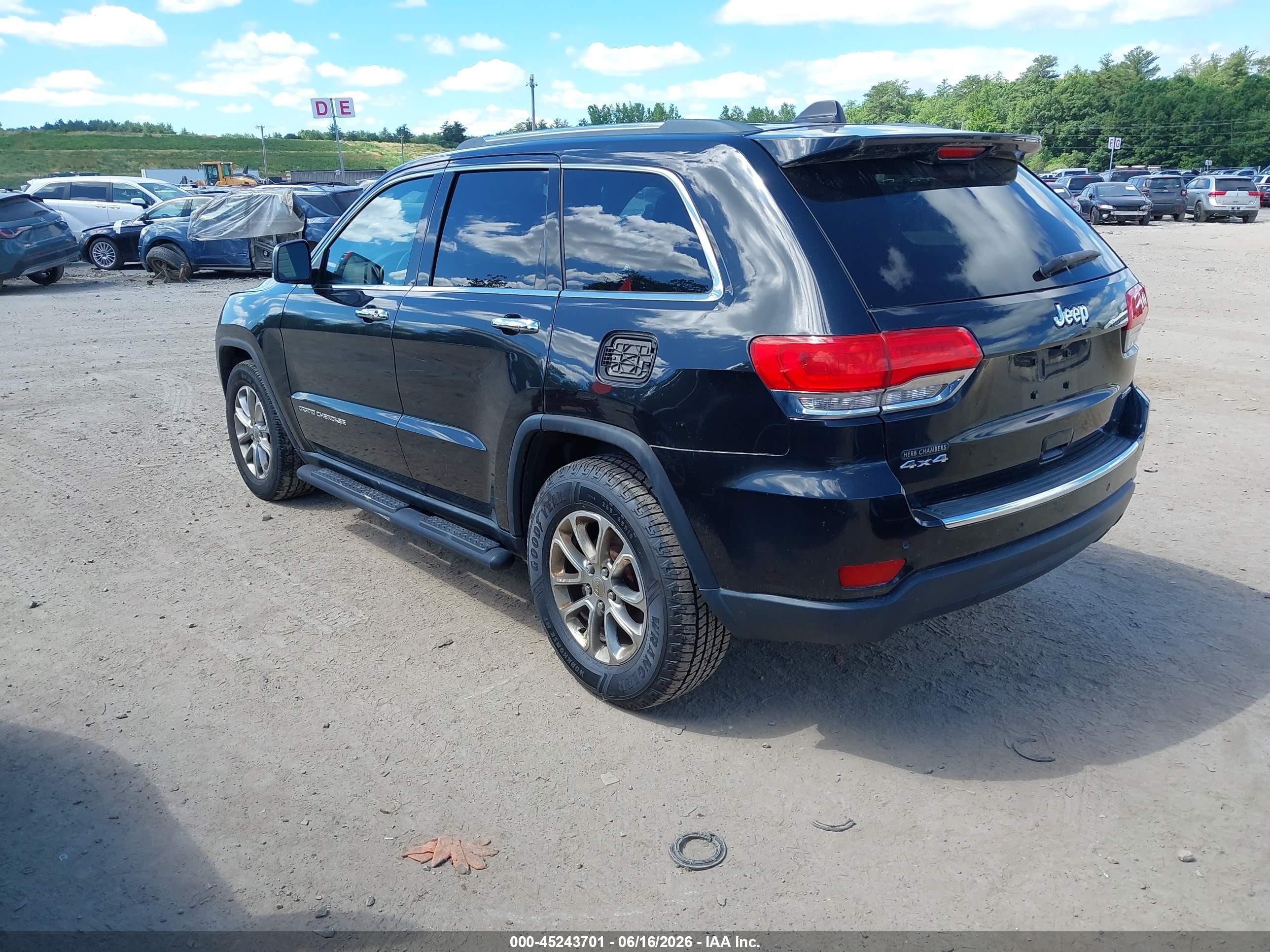 2015 Jeep Grand Cherokee Limited Black vin: 1C4RJFBG4FC679666
