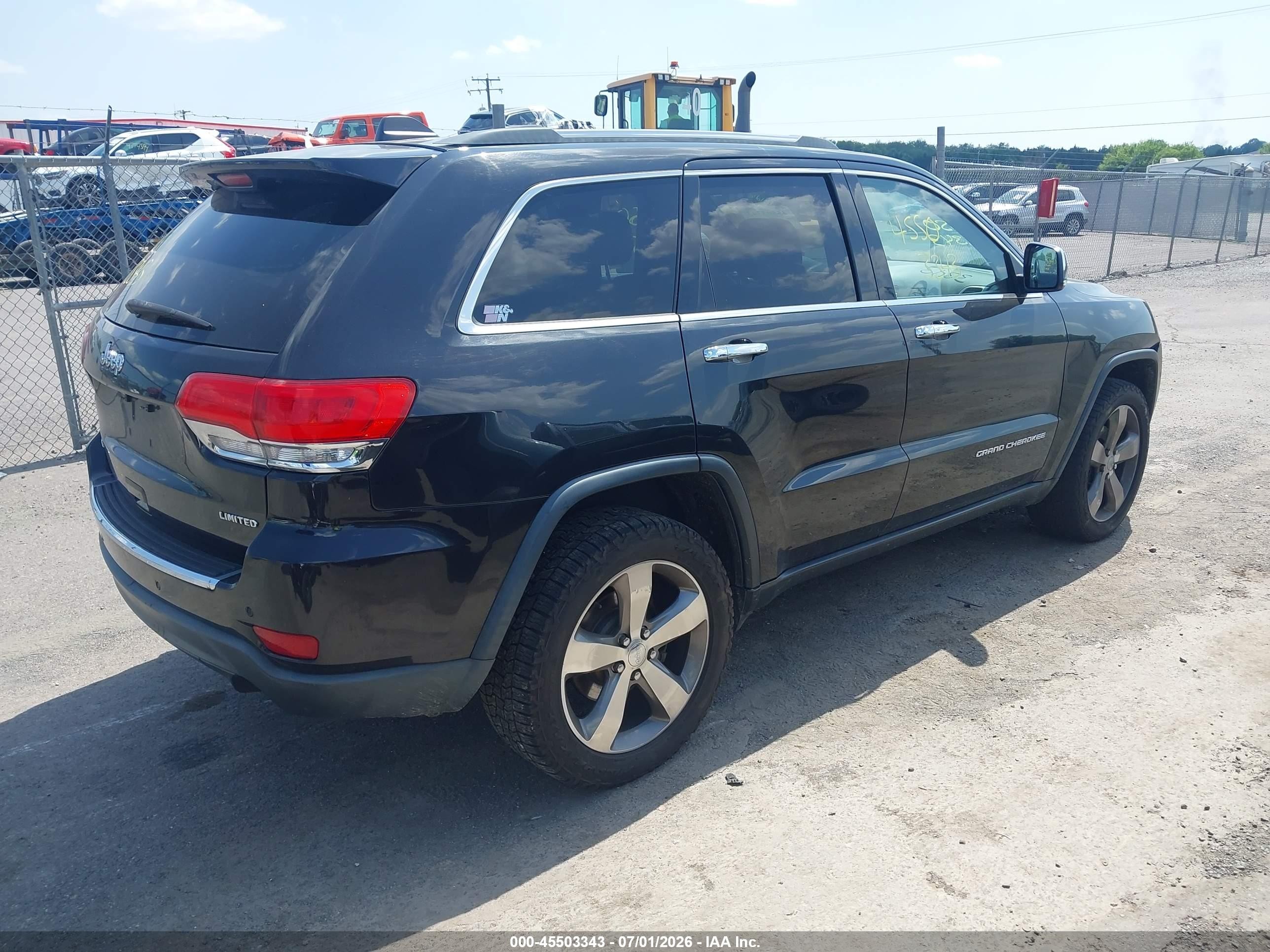 2015 Jeep Grand Cherokee Limited Black vin: 1C4RJFBG4FC700094