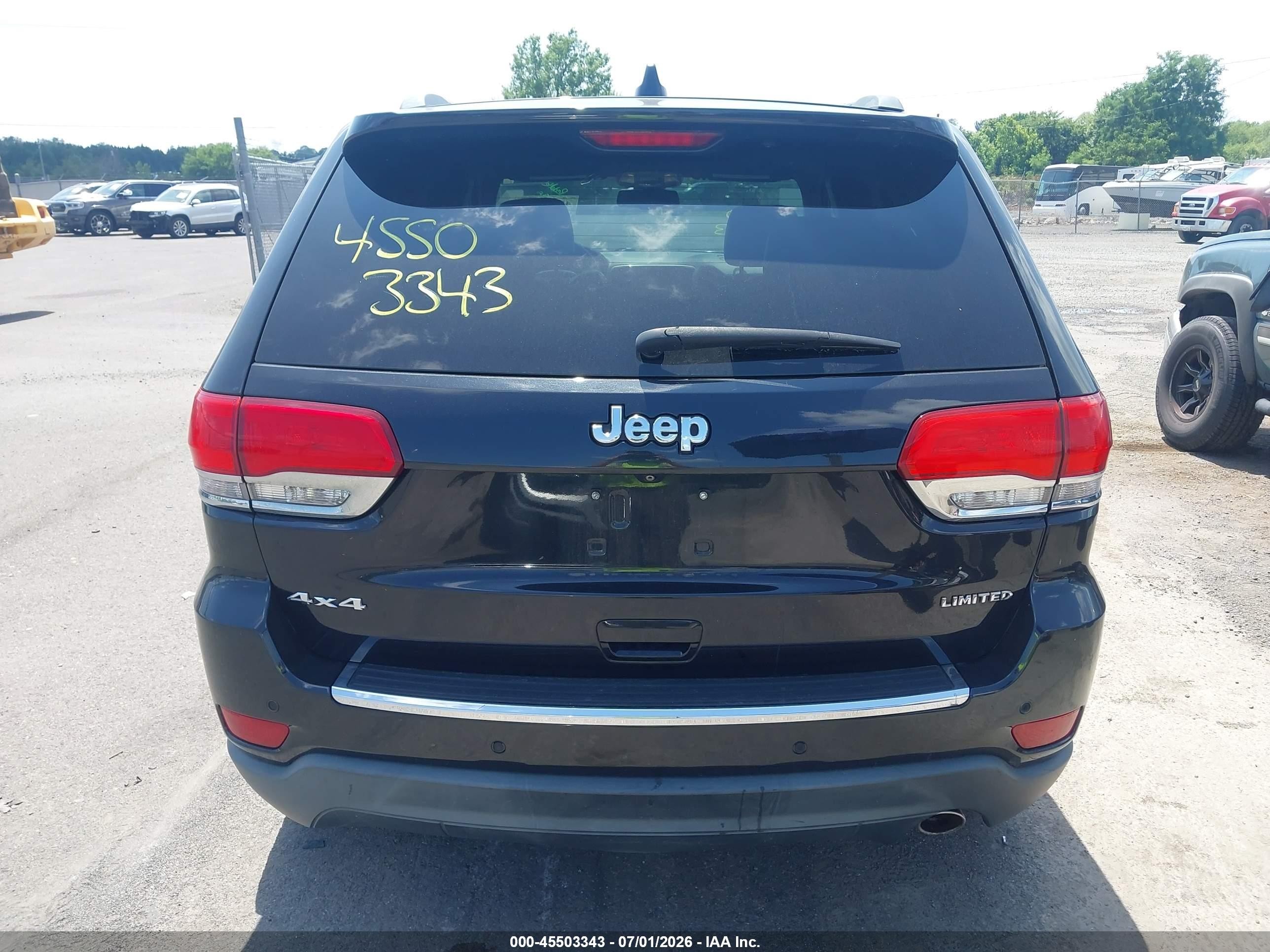 2015 Jeep Grand Cherokee Limited Black vin: 1C4RJFBG4FC700094