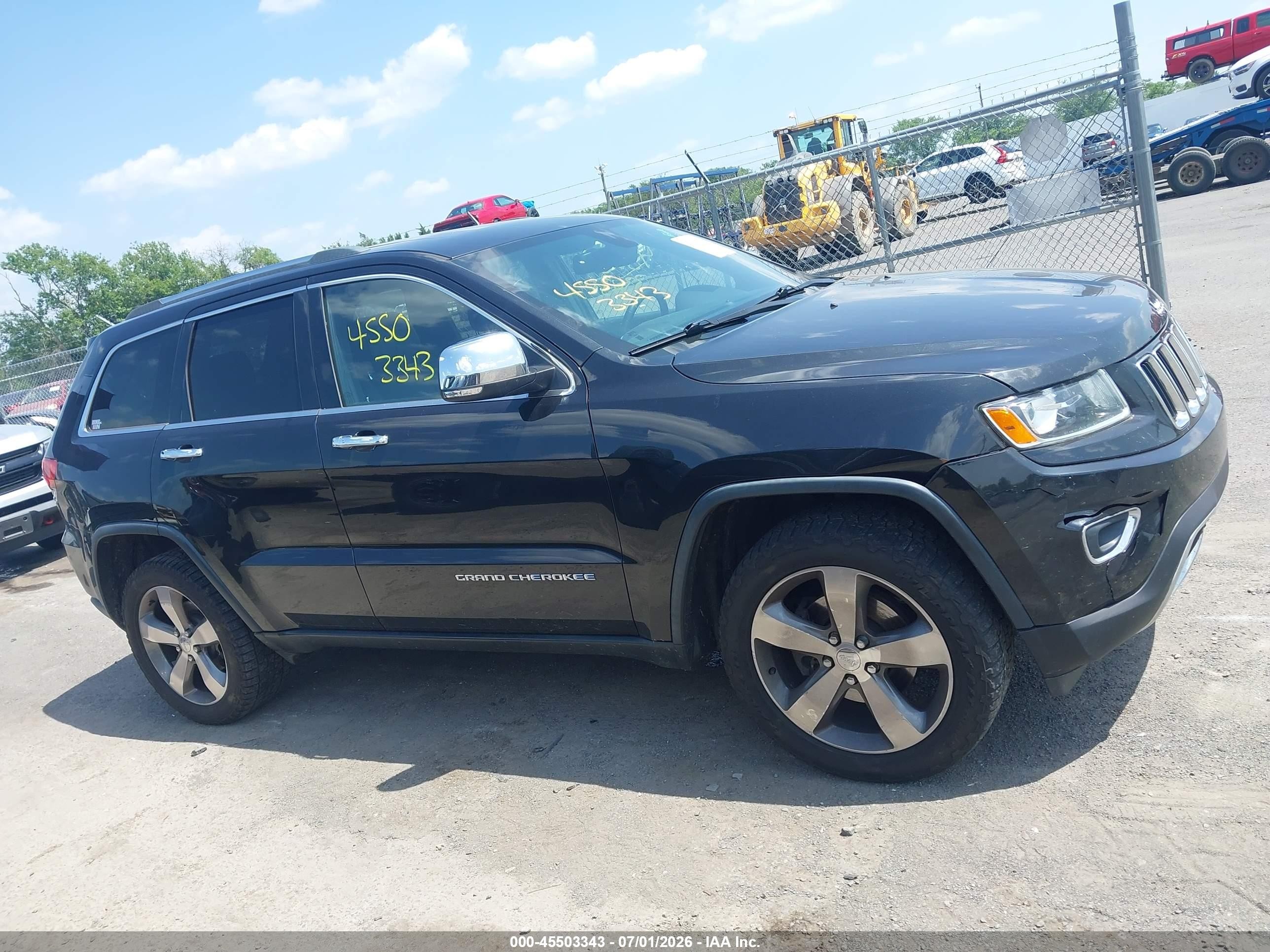 2015 Jeep Grand Cherokee Limited Black vin: 1C4RJFBG4FC700094
