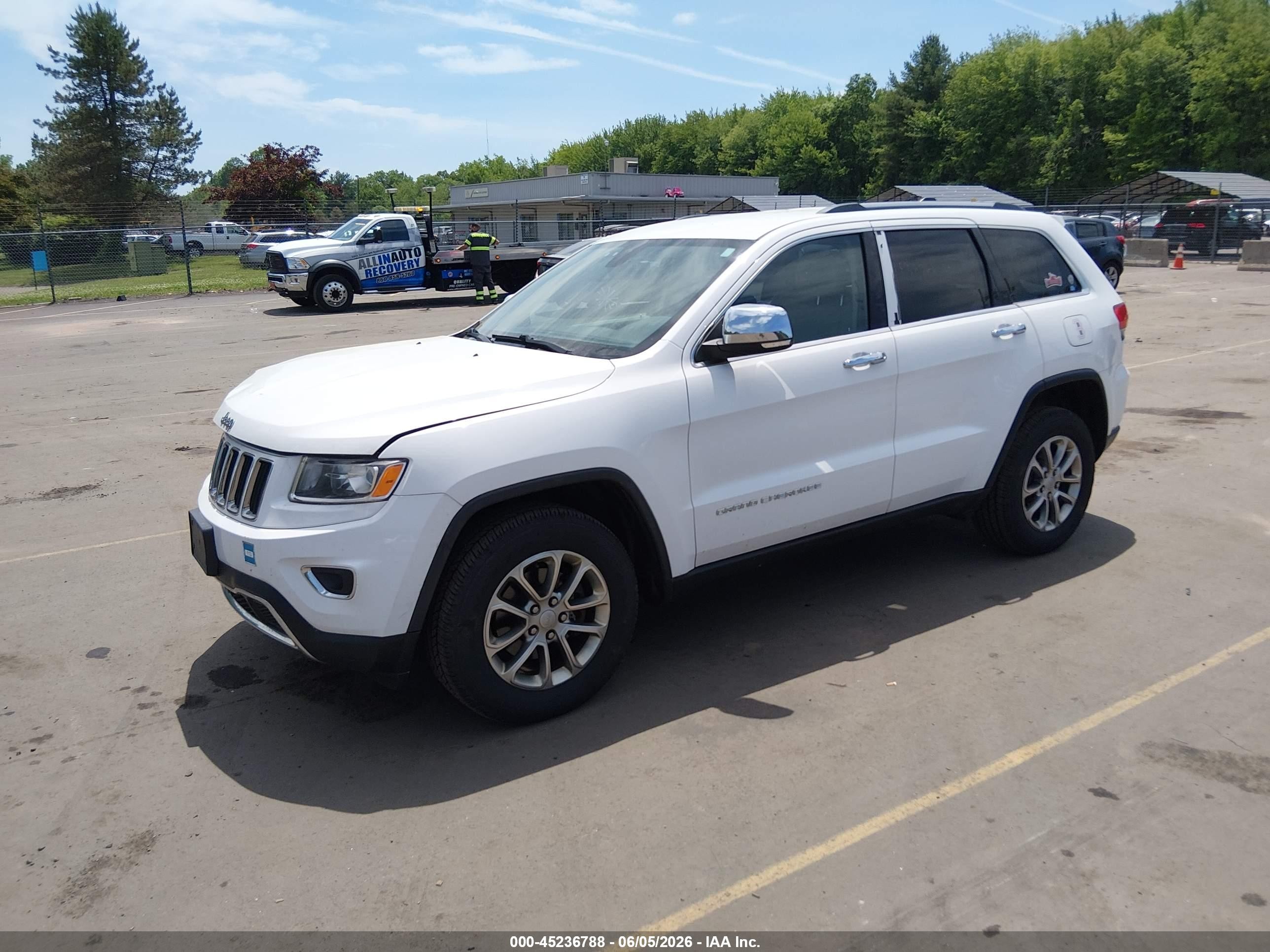 2015 Jeep Grand Cherokee Limited White vin: 1C4RJFBG4FC724881