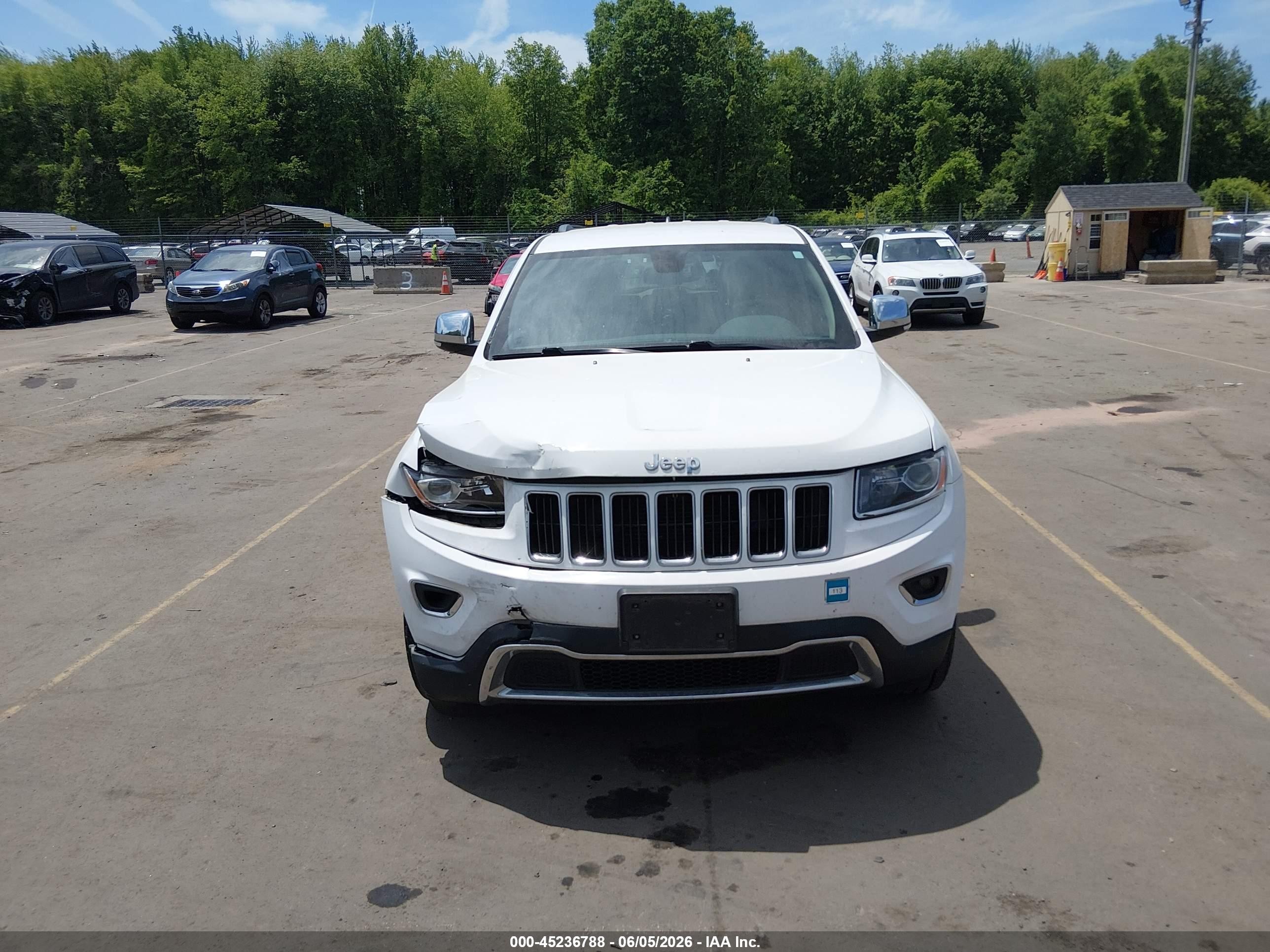 2015 Jeep Grand Cherokee Limited White vin: 1C4RJFBG4FC724881
