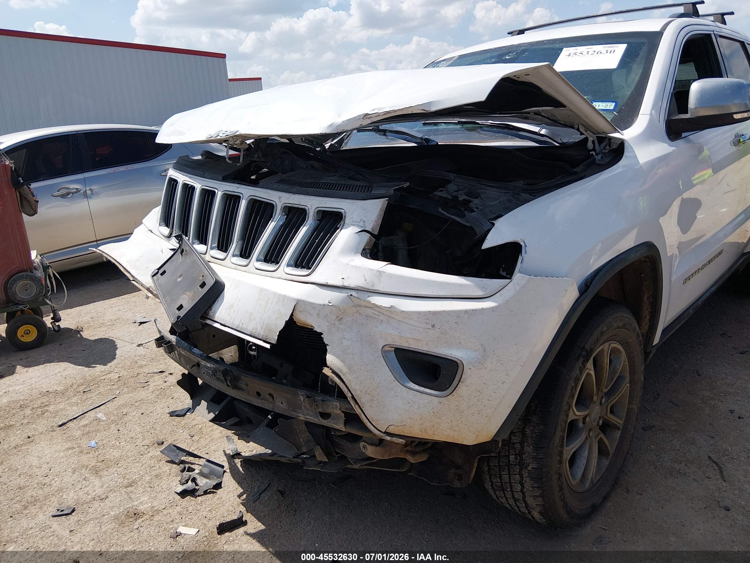 2015 Jeep Grand Cherokee Limited White vin: 1C4RJFBG4FC753474