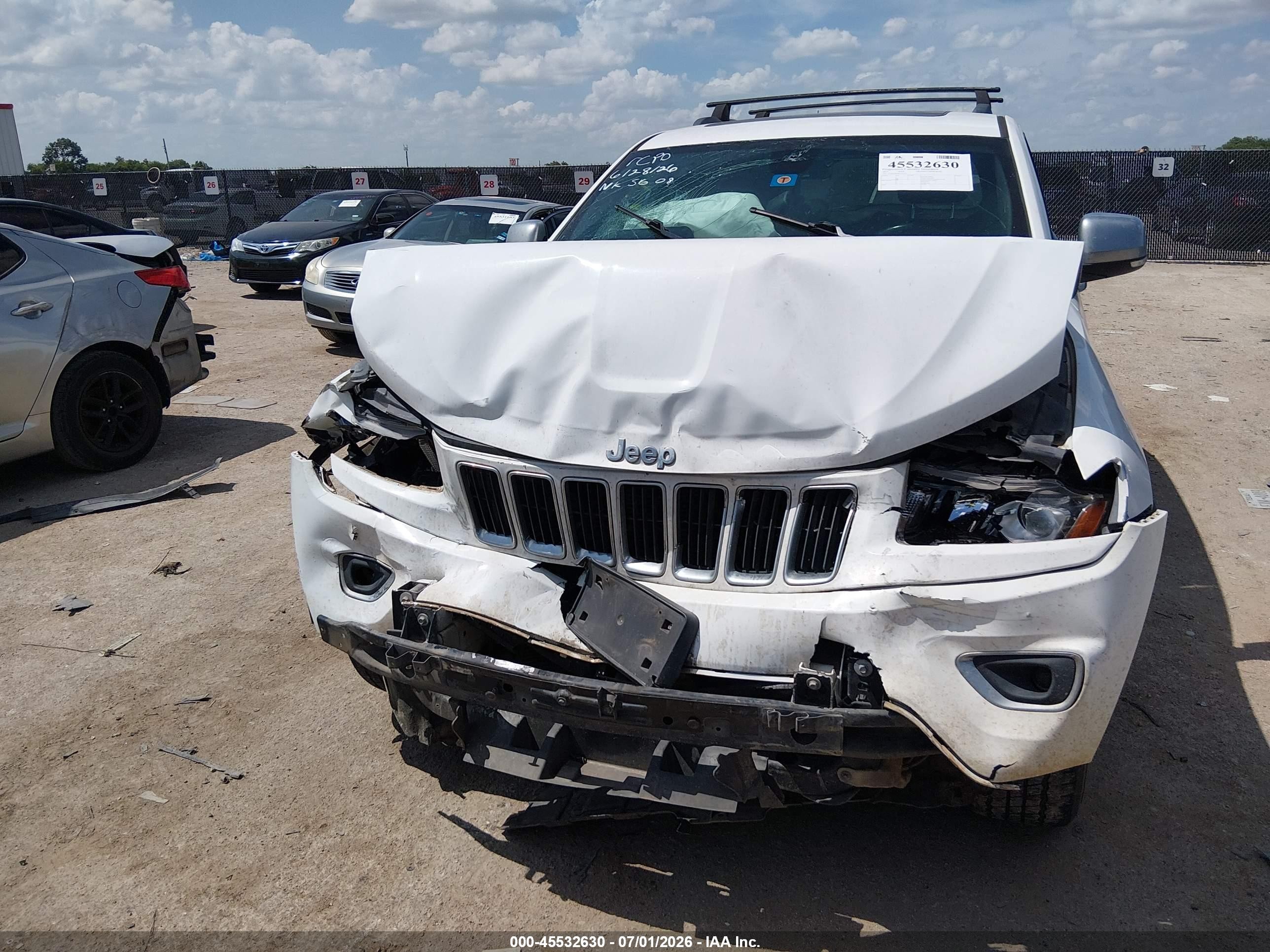2015 Jeep Grand Cherokee Limited White vin: 1C4RJFBG4FC753474