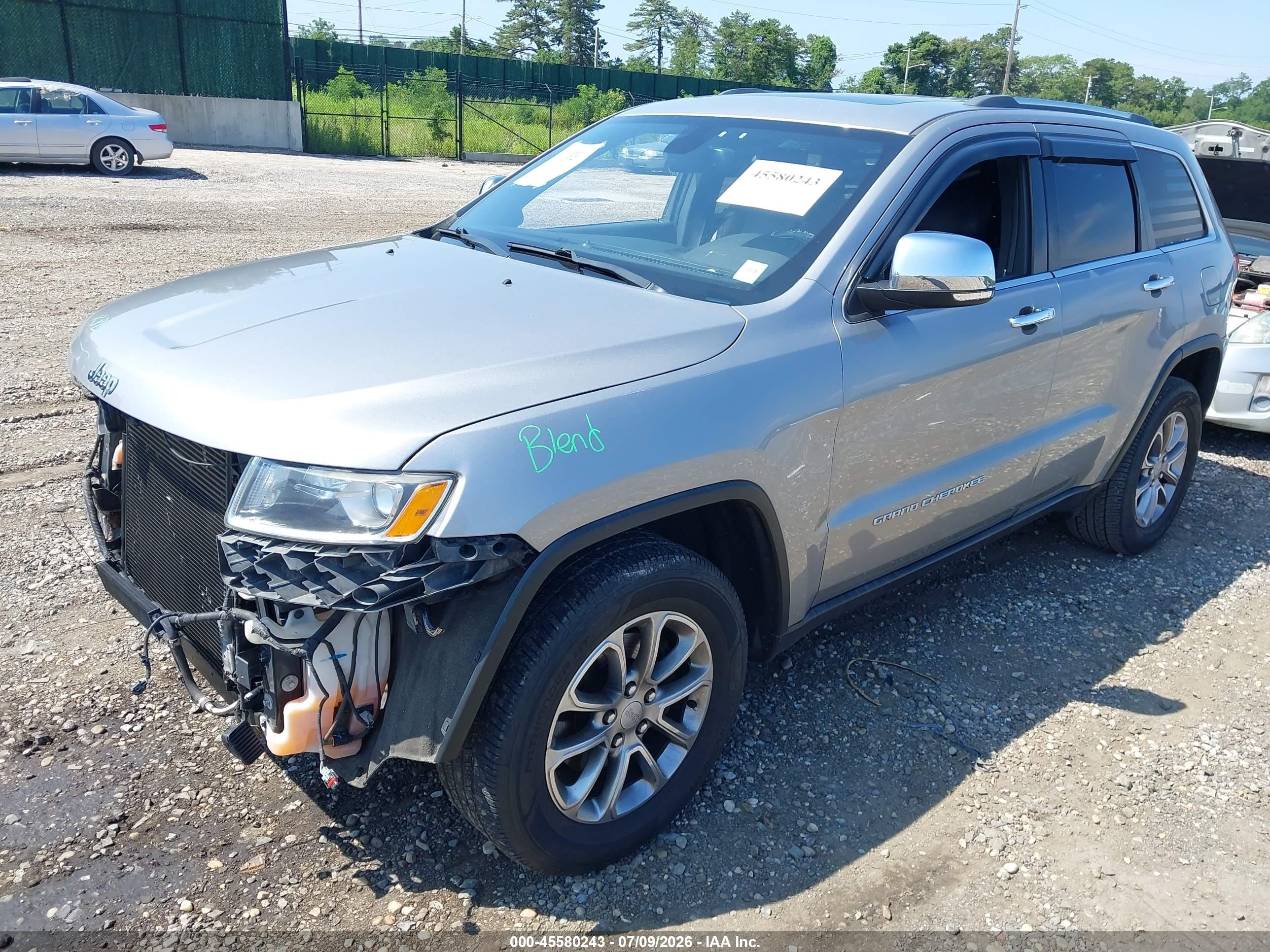 2015 Jeep Grand Cherokee Limited Silver vin: 1C4RJFBG4FC762840