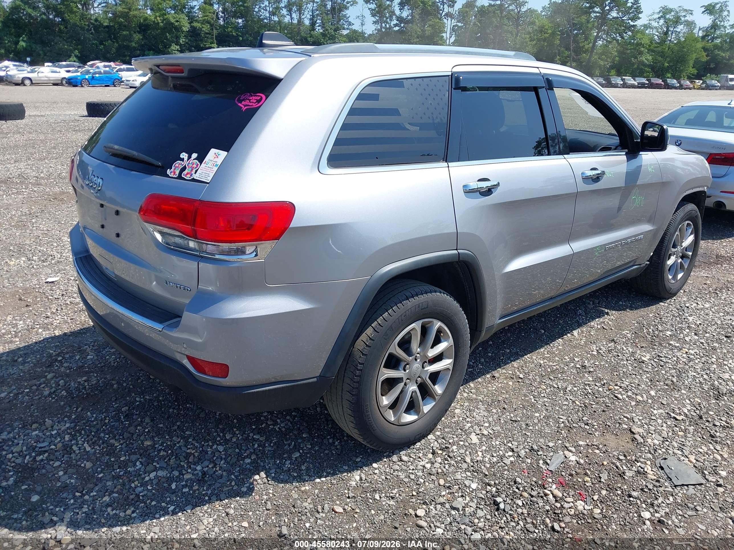 2015 Jeep Grand Cherokee Limited Silver vin: 1C4RJFBG4FC762840