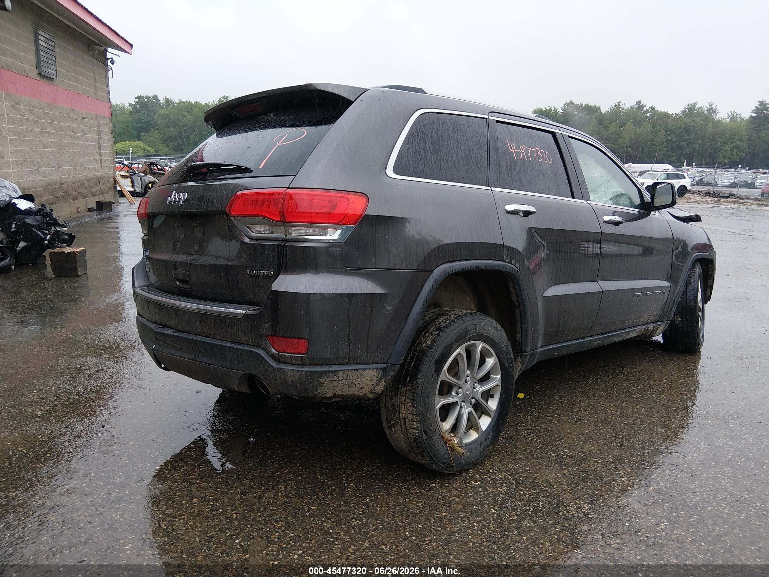 2015 Jeep Grand Cherokee Limited Серый vin: 1C4RJFBG4FC802723