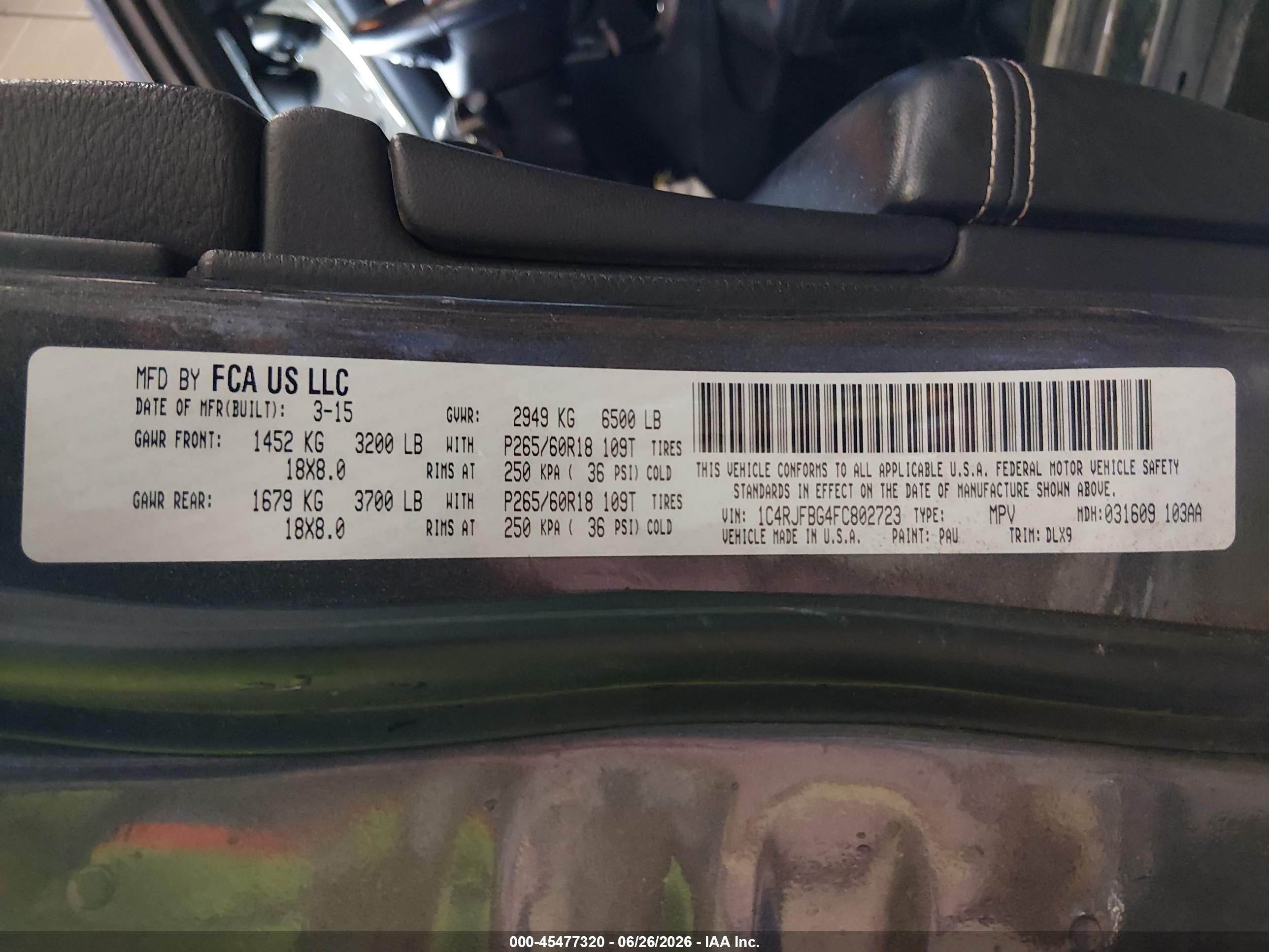 2015 Jeep Grand Cherokee Limited Серый vin: 1C4RJFBG4FC802723