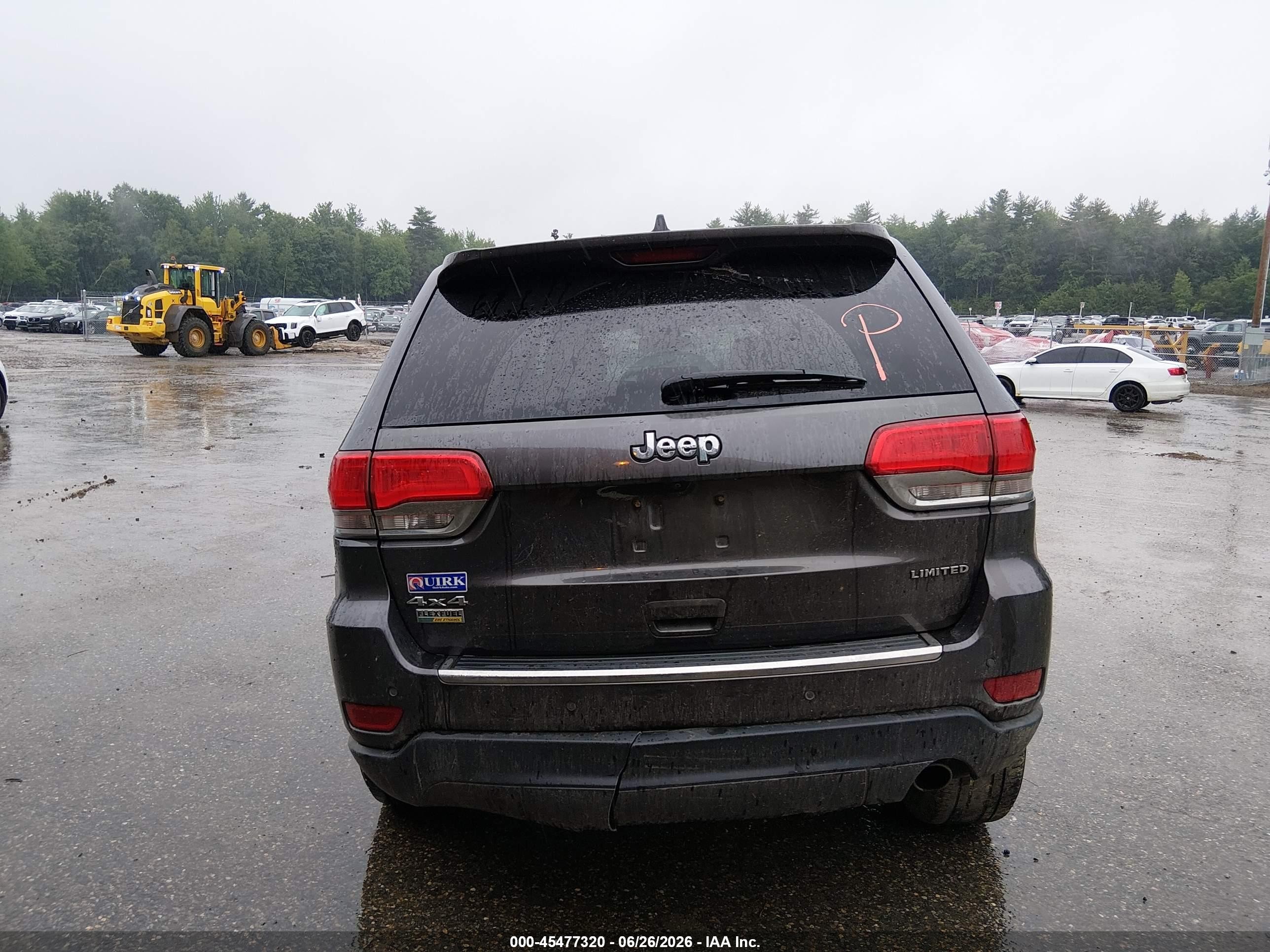 2015 Jeep Grand Cherokee Limited Серый vin: 1C4RJFBG4FC802723