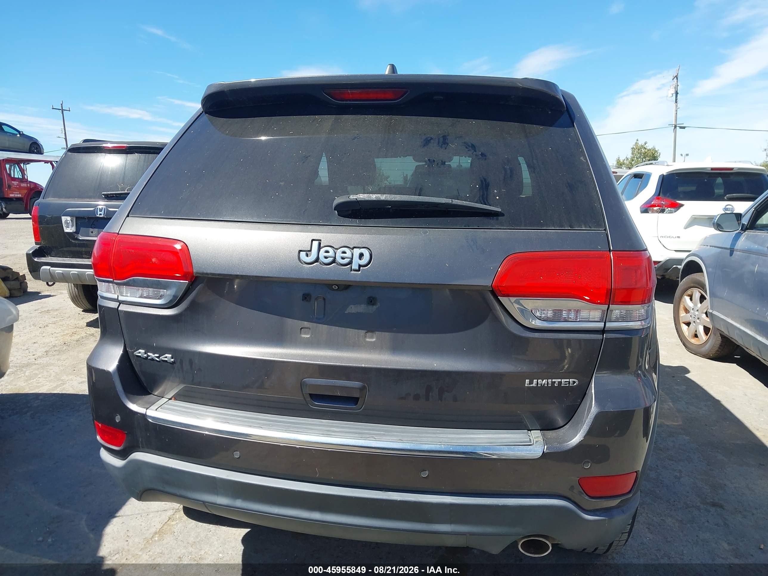 2015 Jeep Grand Cherokee Limited Серый vin: 1C4RJFBG4FC835107