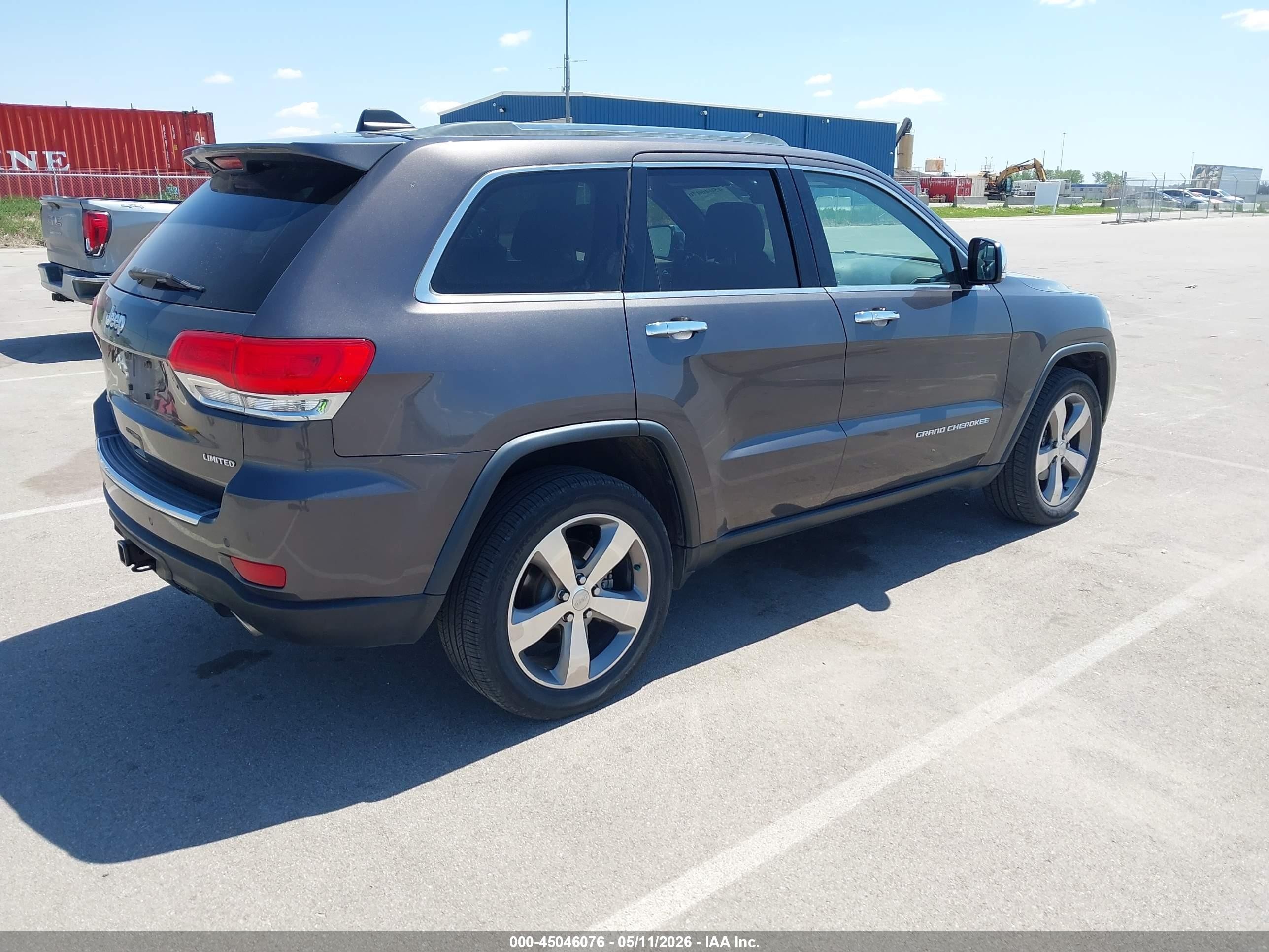 2015 Jeep Grand Cherokee Limited Серый vin: 1C4RJFBG4FC855230