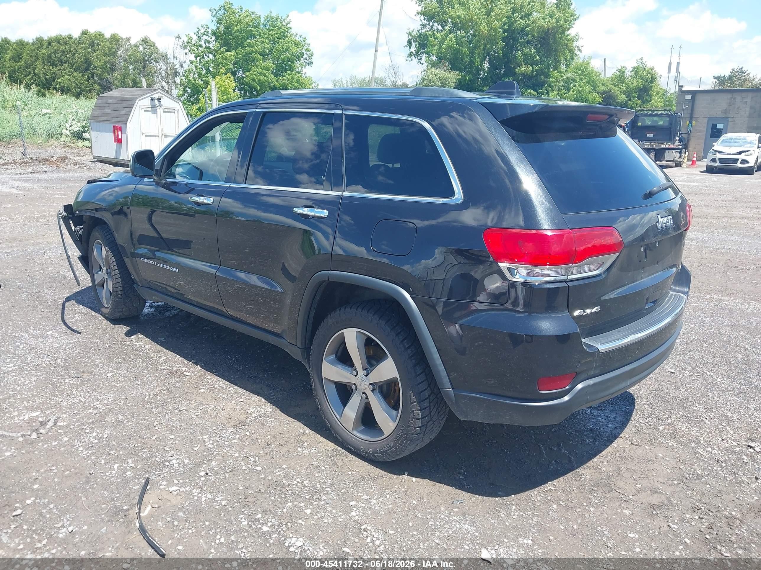 2015 Jeep Grand Cherokee Limited Black vin: 1C4RJFBG4FC858421