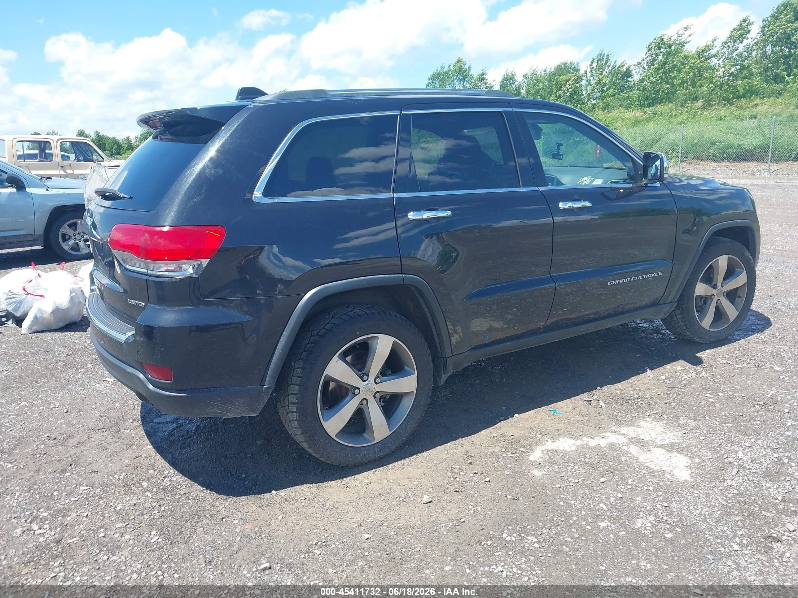 2015 Jeep Grand Cherokee Limited Black vin: 1C4RJFBG4FC858421