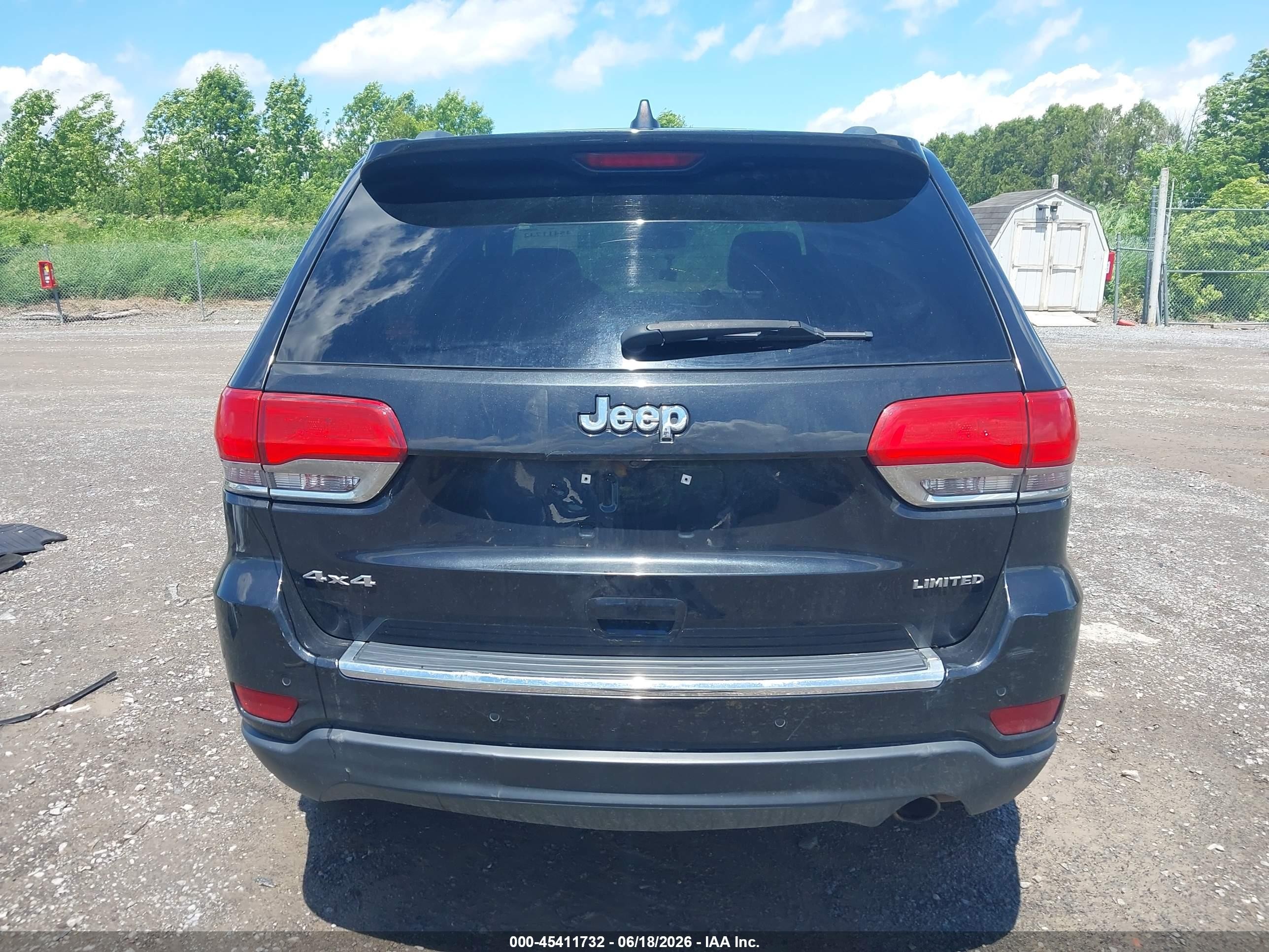 2015 Jeep Grand Cherokee Limited Black vin: 1C4RJFBG4FC858421