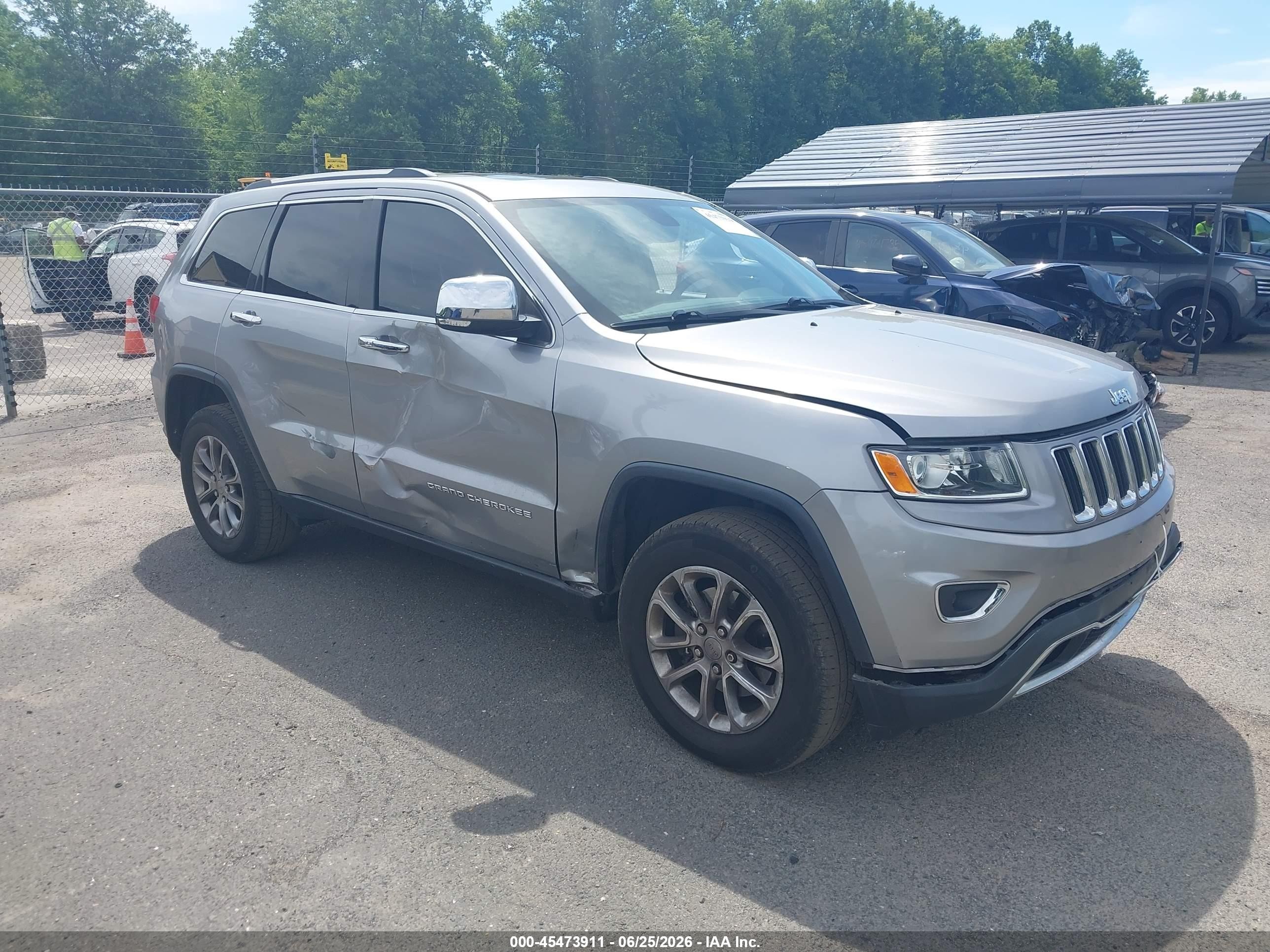 2015 Jeep Grand Cherokee Limited Silver vin: 1C4RJFBG4FC859942