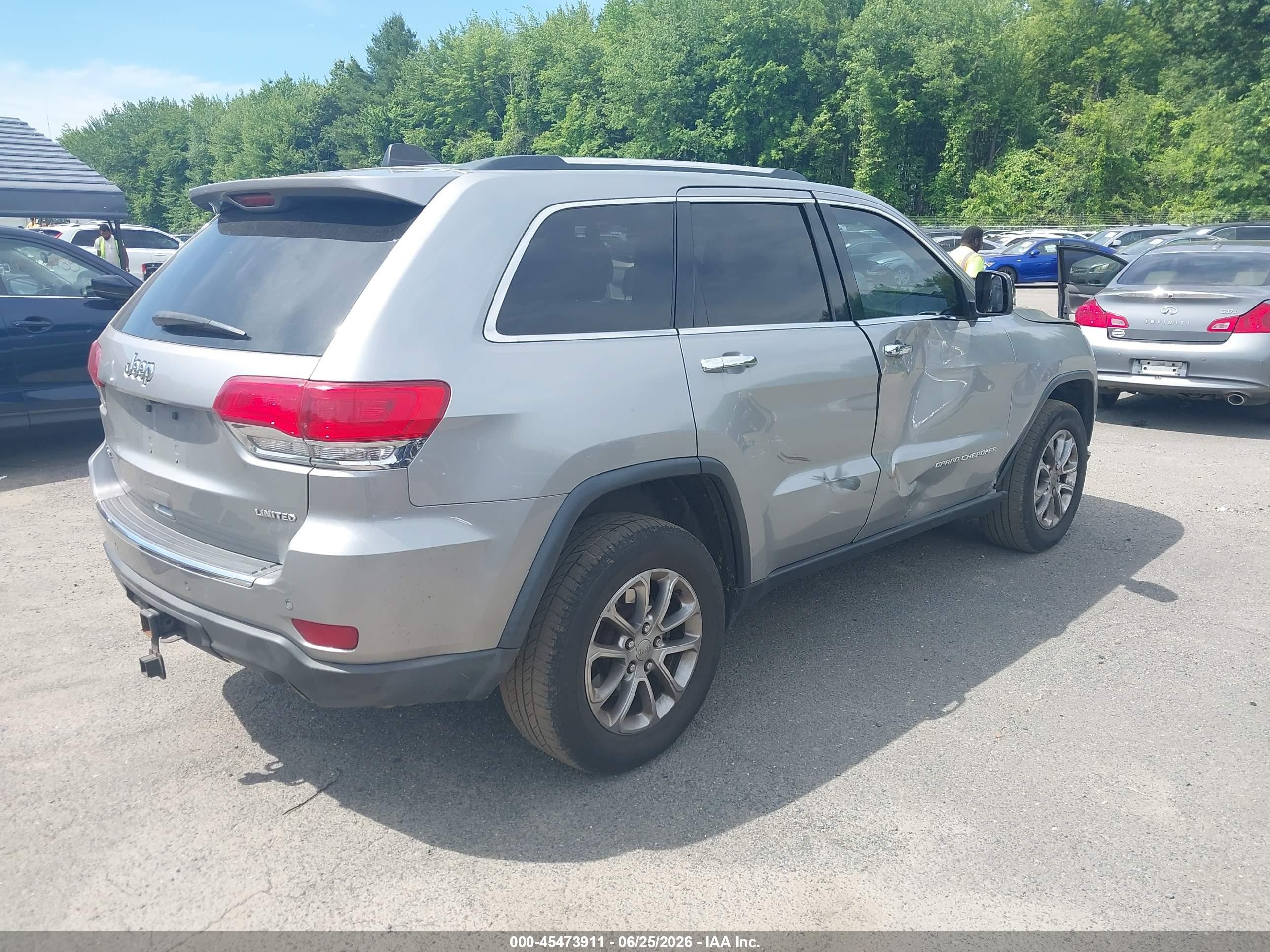 2015 Jeep Grand Cherokee Limited Серебряный vin: 1C4RJFBG4FC859942