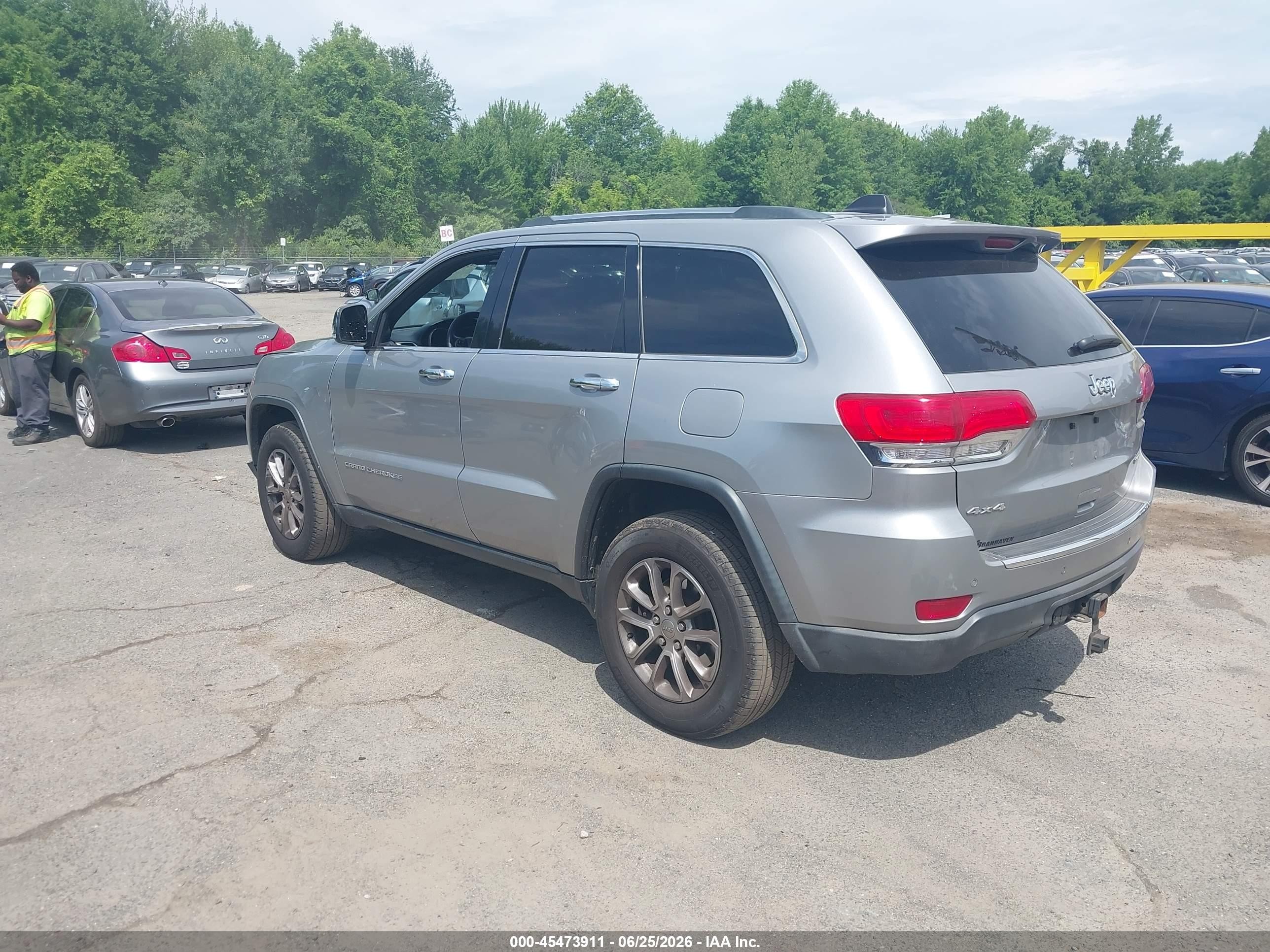 2015 Jeep Grand Cherokee Limited Серебряный vin: 1C4RJFBG4FC859942