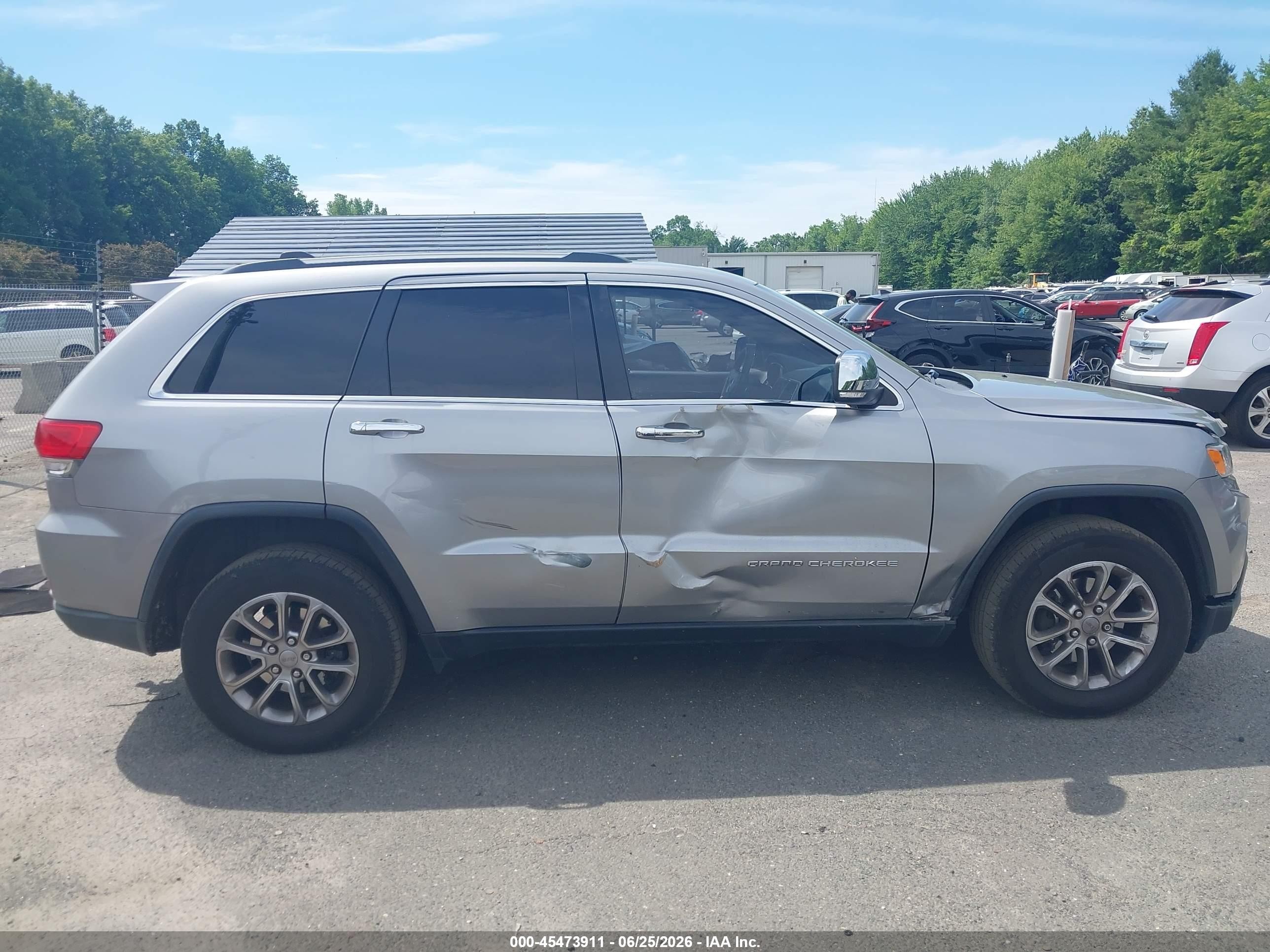 2015 Jeep Grand Cherokee Limited Серебряный vin: 1C4RJFBG4FC859942