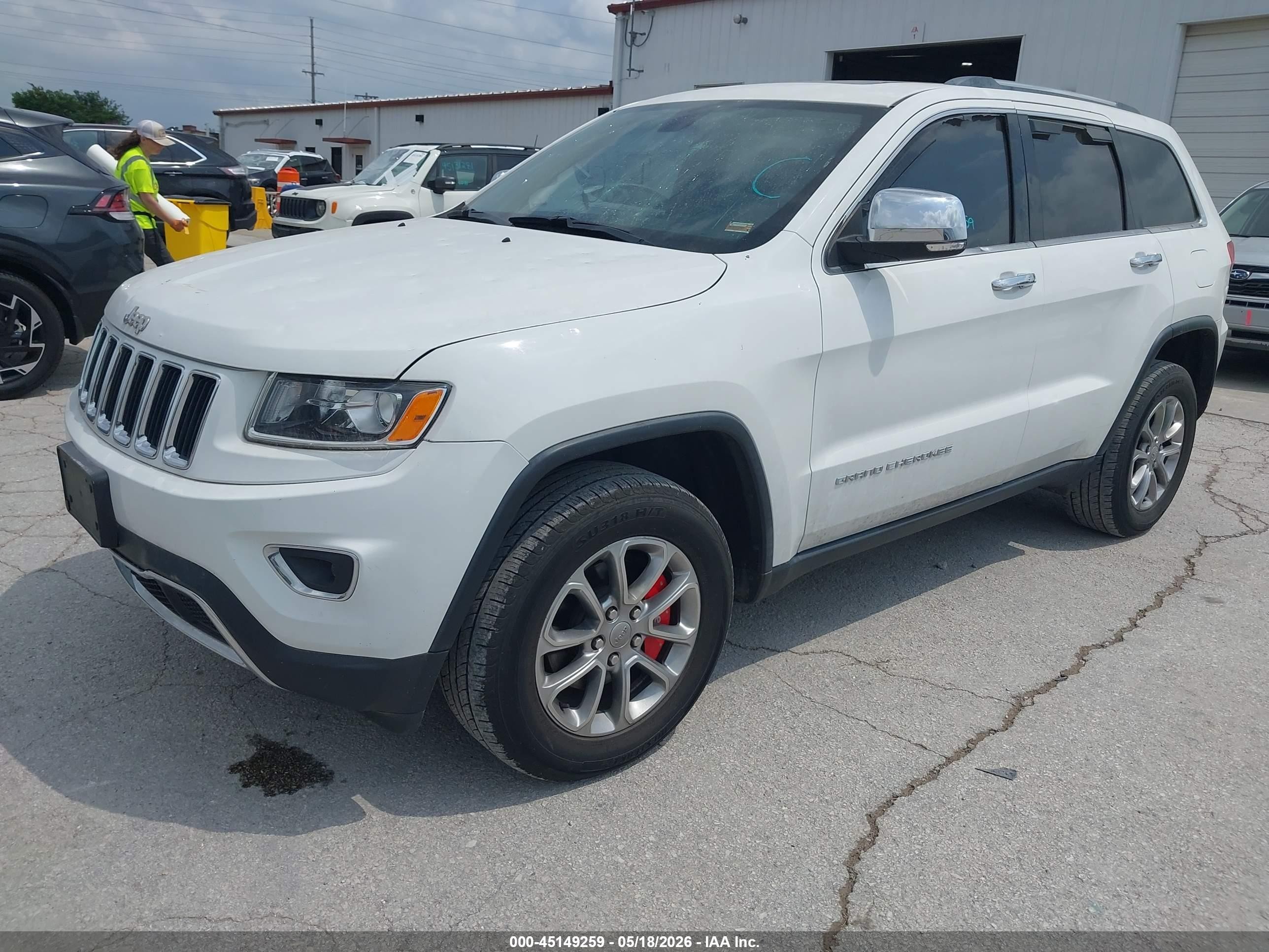 2015 Jeep Grand Cherokee Limited White vin: 1C4RJFBG4FC878426