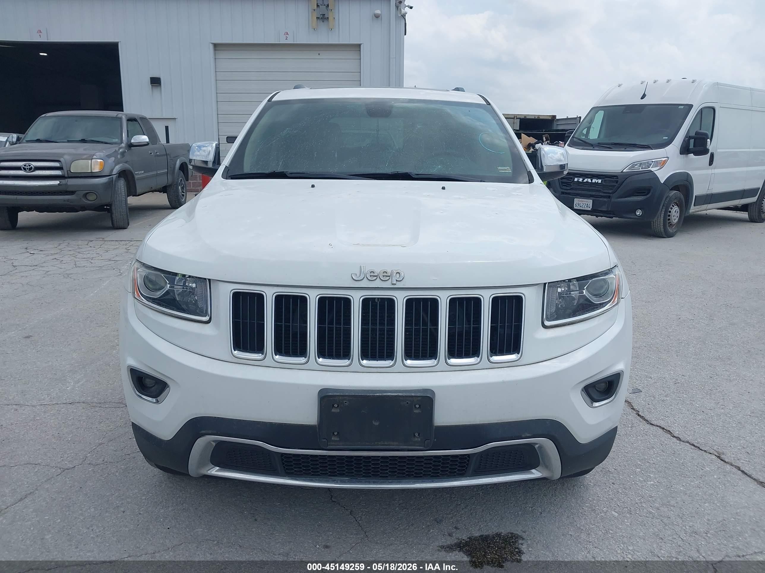 2015 Jeep Grand Cherokee Limited White vin: 1C4RJFBG4FC878426