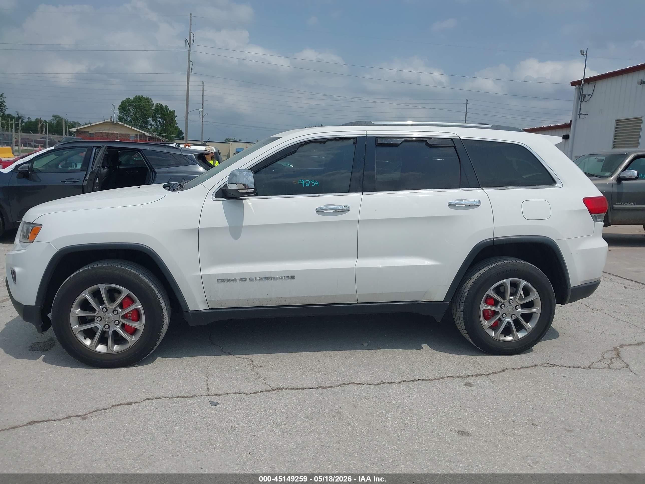 2015 Jeep Grand Cherokee Limited White vin: 1C4RJFBG4FC878426