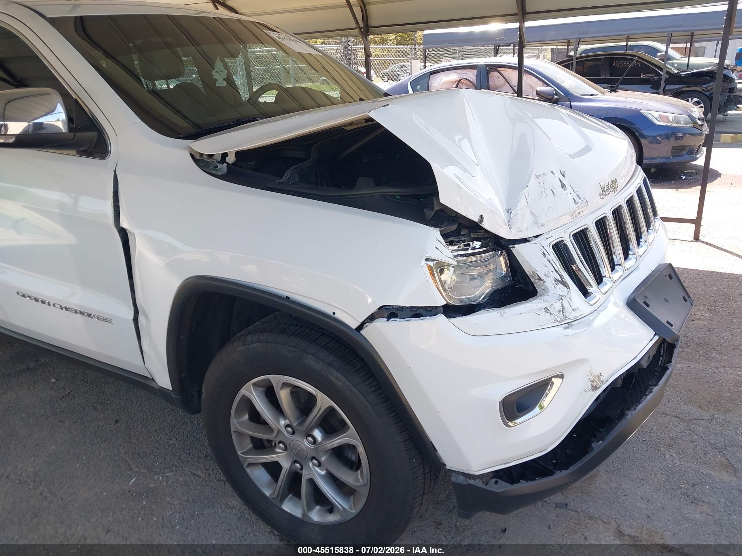 2015 Jeep Grand Cherokee Limited White vin: 1C4RJFBG4FC898269