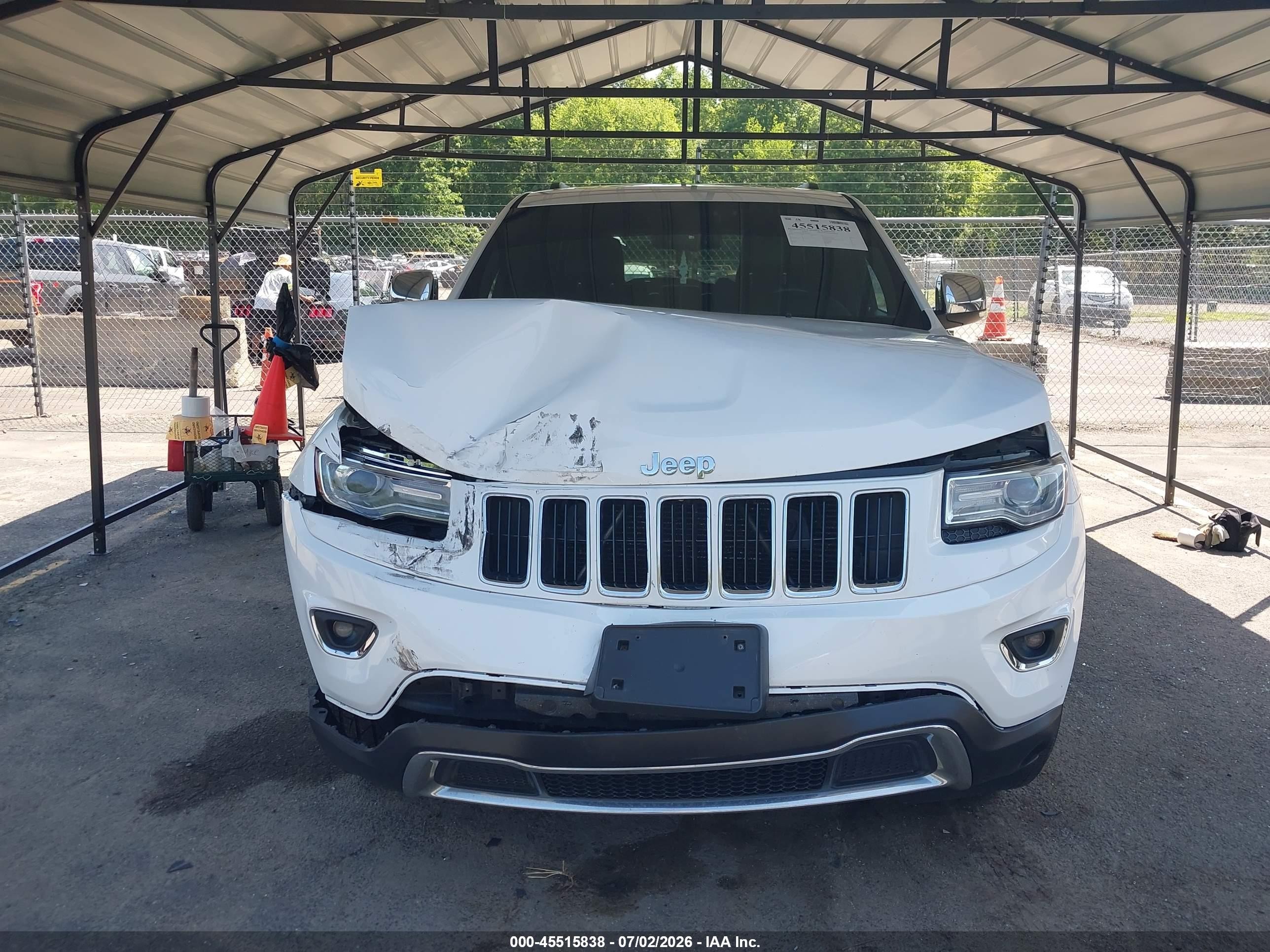 2015 Jeep Grand Cherokee Limited White vin: 1C4RJFBG4FC898269