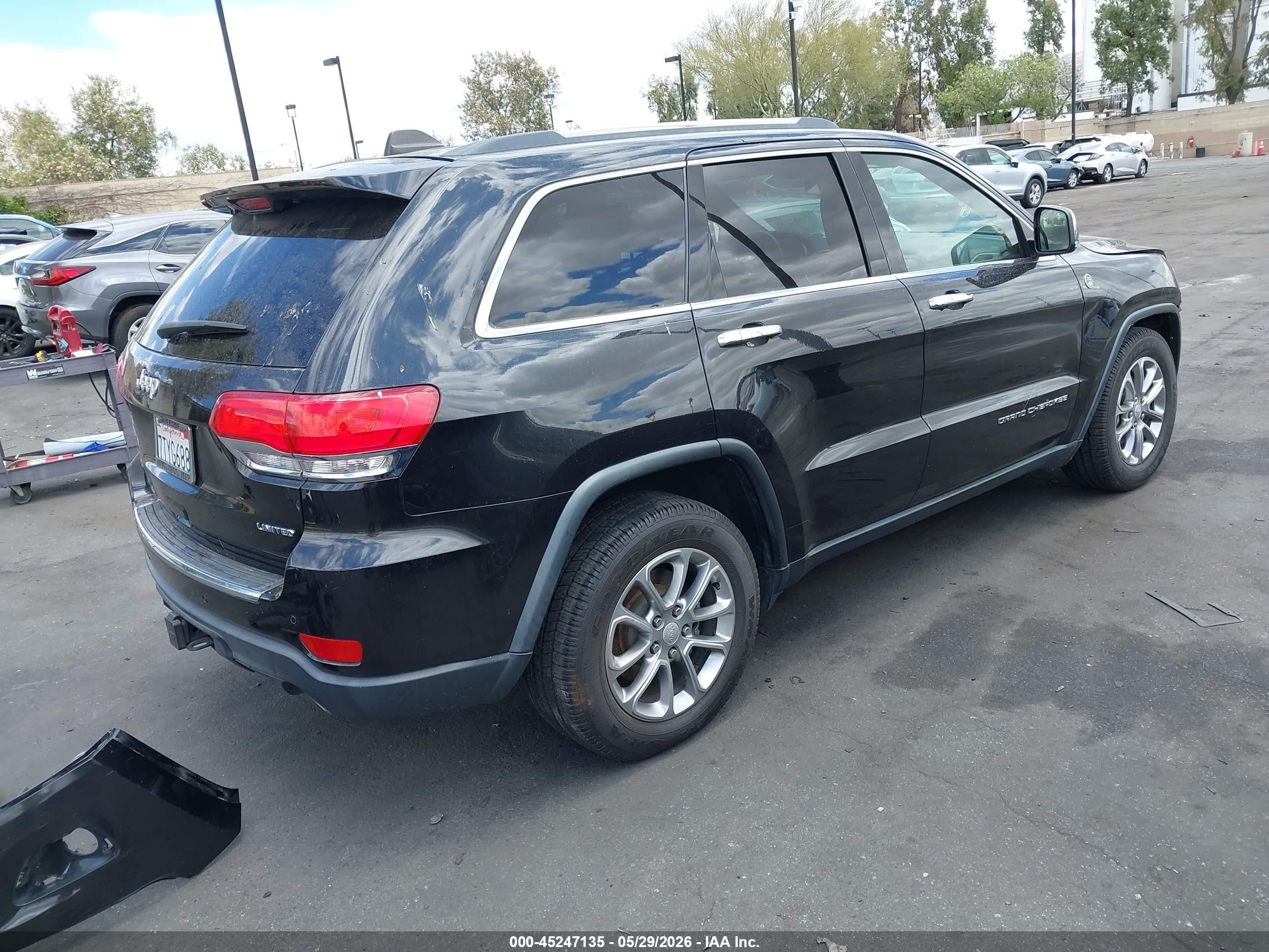 2016 Jeep Grand Cherokee Limited Black vin: 1C4RJFBG4GC380664