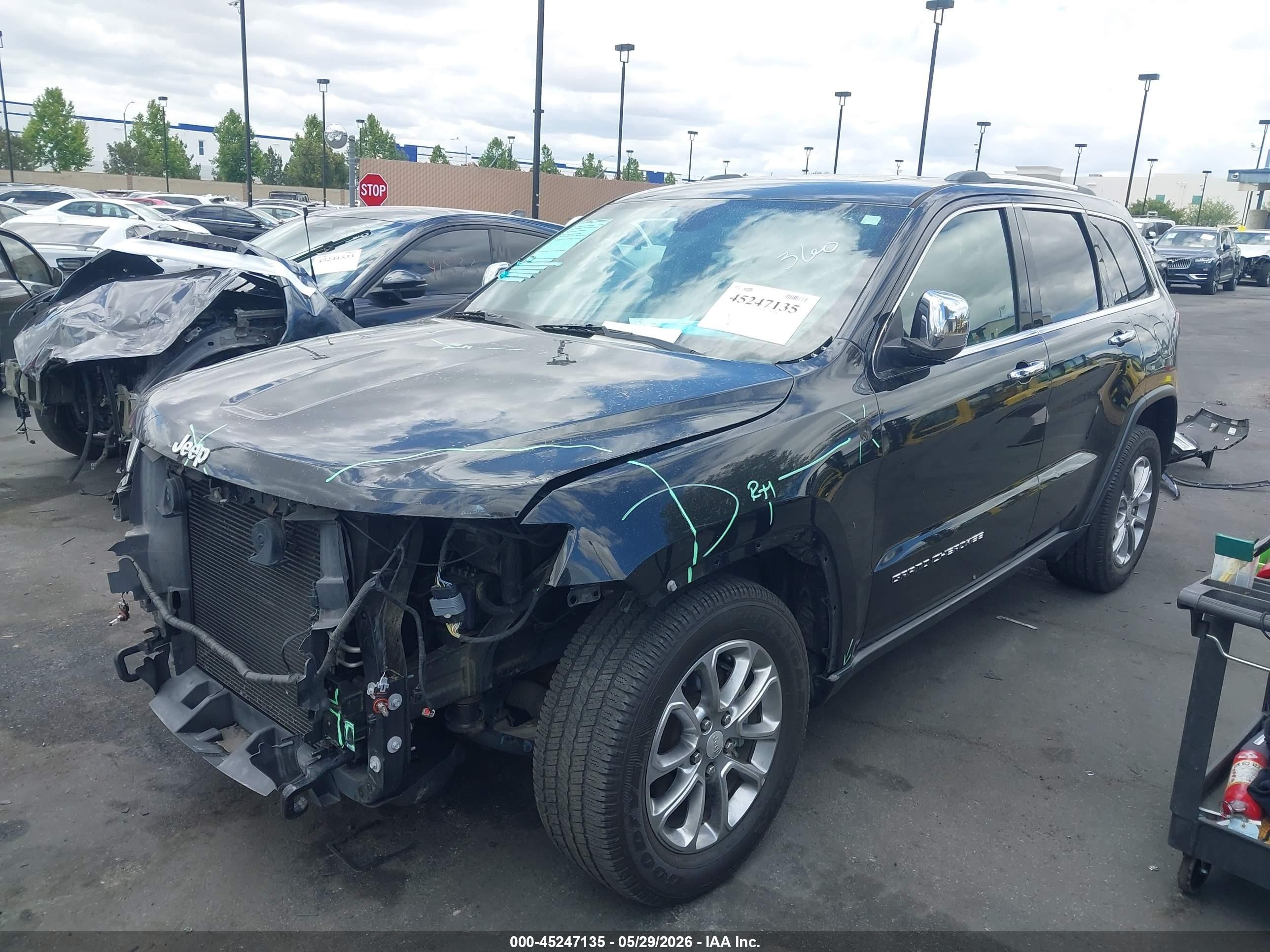2016 Jeep Grand Cherokee Limited Black vin: 1C4RJFBG4GC380664