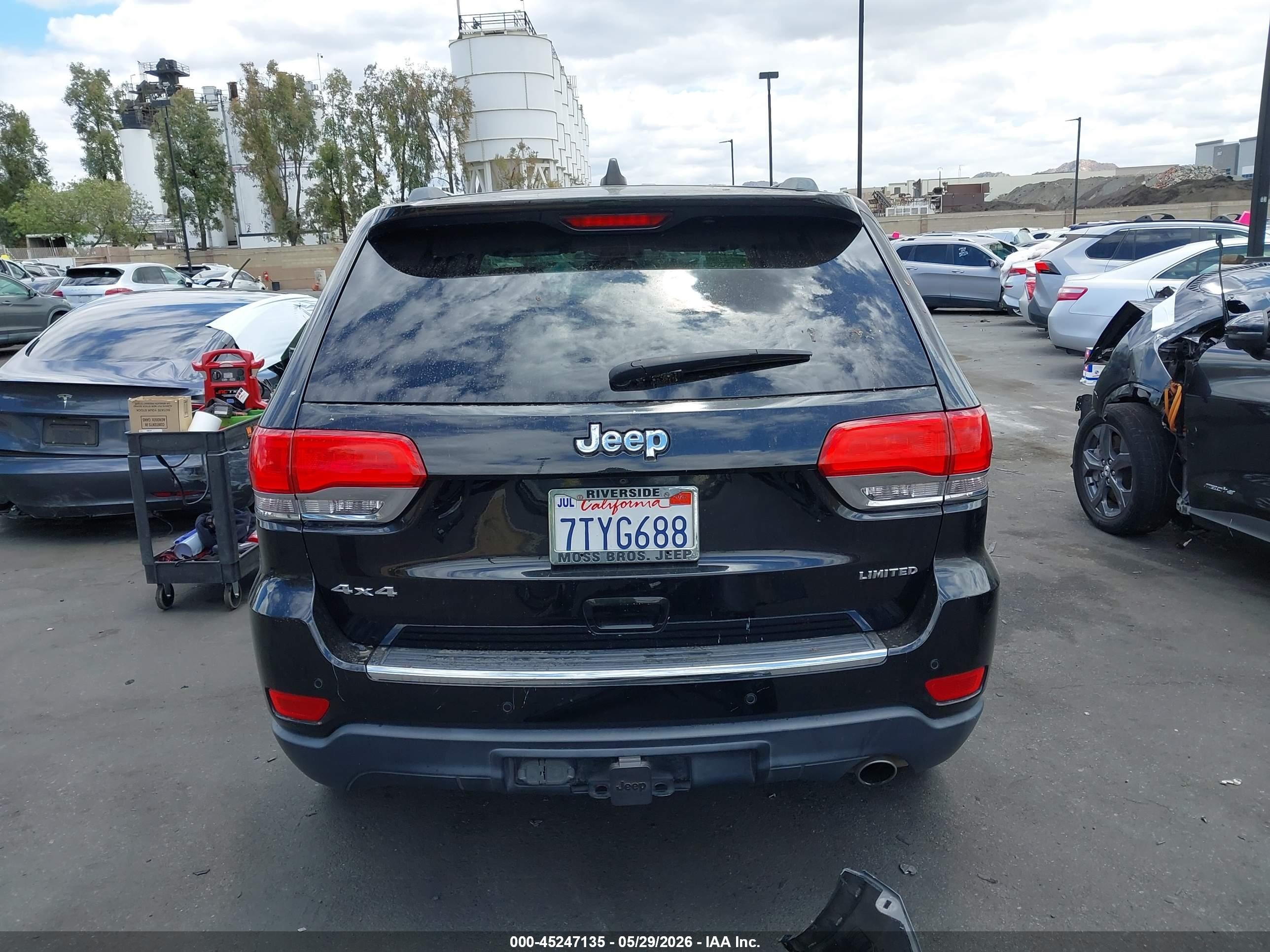 2016 Jeep Grand Cherokee Limited Black vin: 1C4RJFBG4GC380664