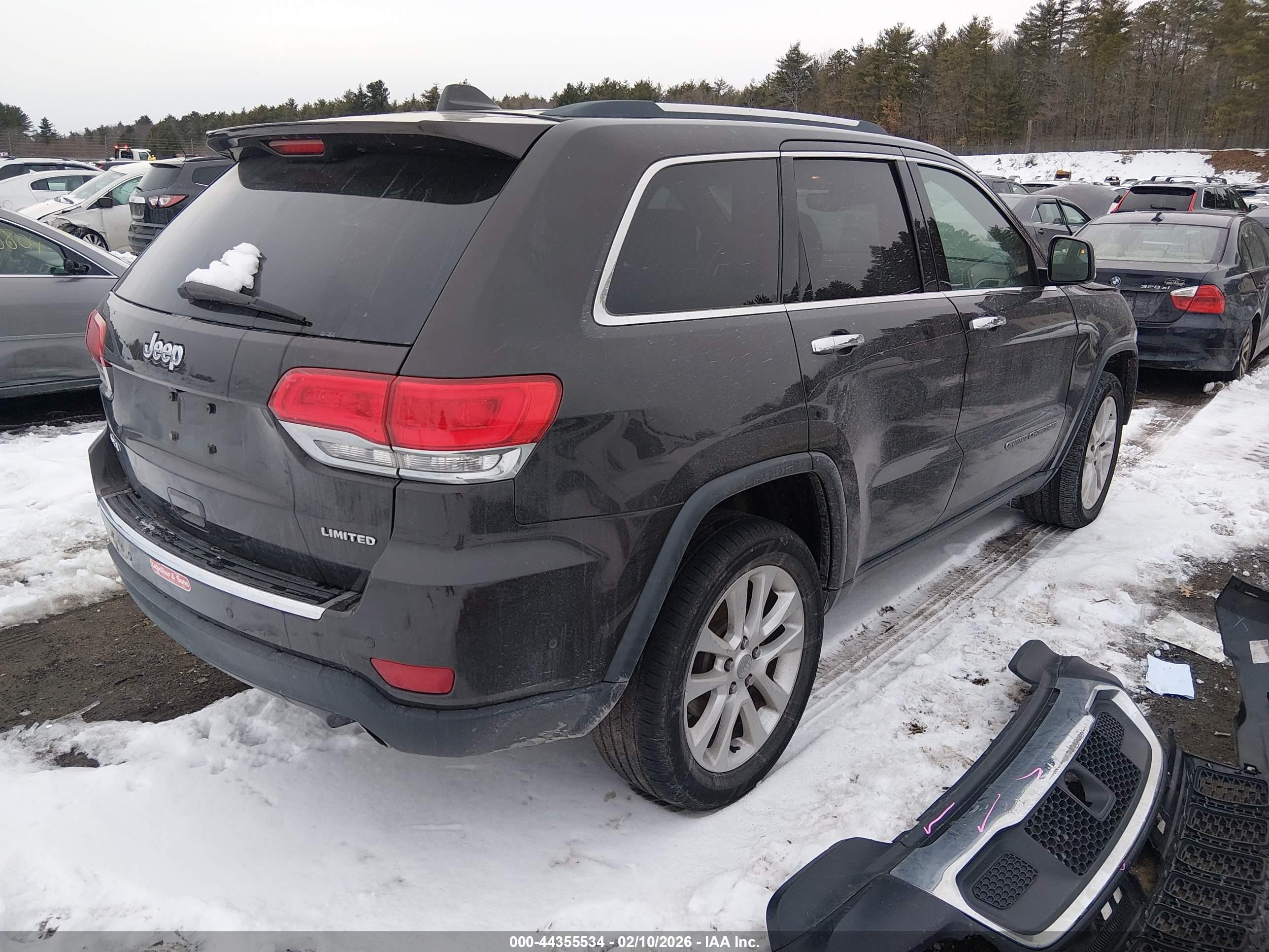 2017 Jeep Grand Cherokee Limited 4x4 Black vin: 1C4RJFBG4HC617641