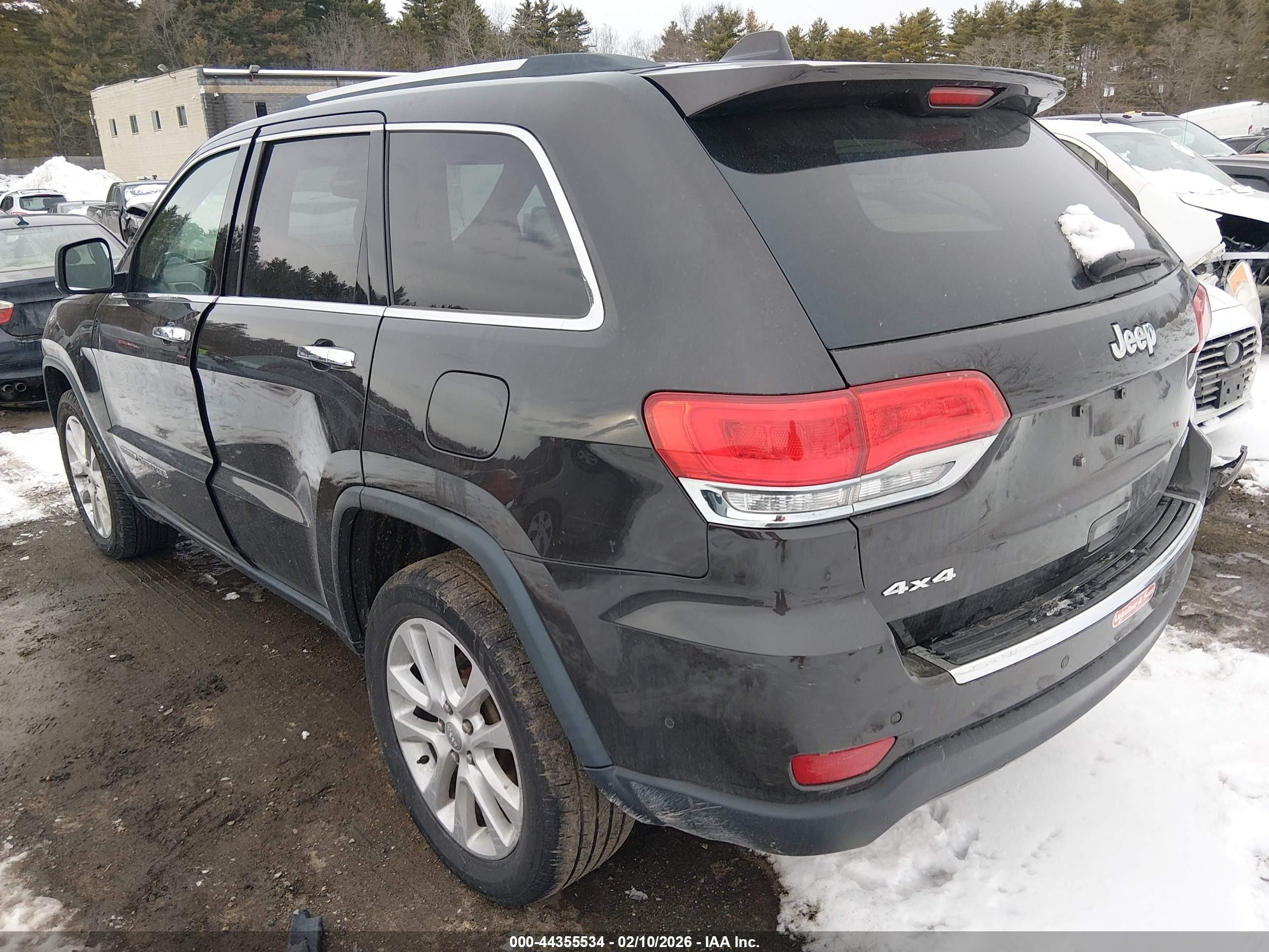 2017 Jeep Grand Cherokee Limited 4x4 Black vin: 1C4RJFBG4HC617641