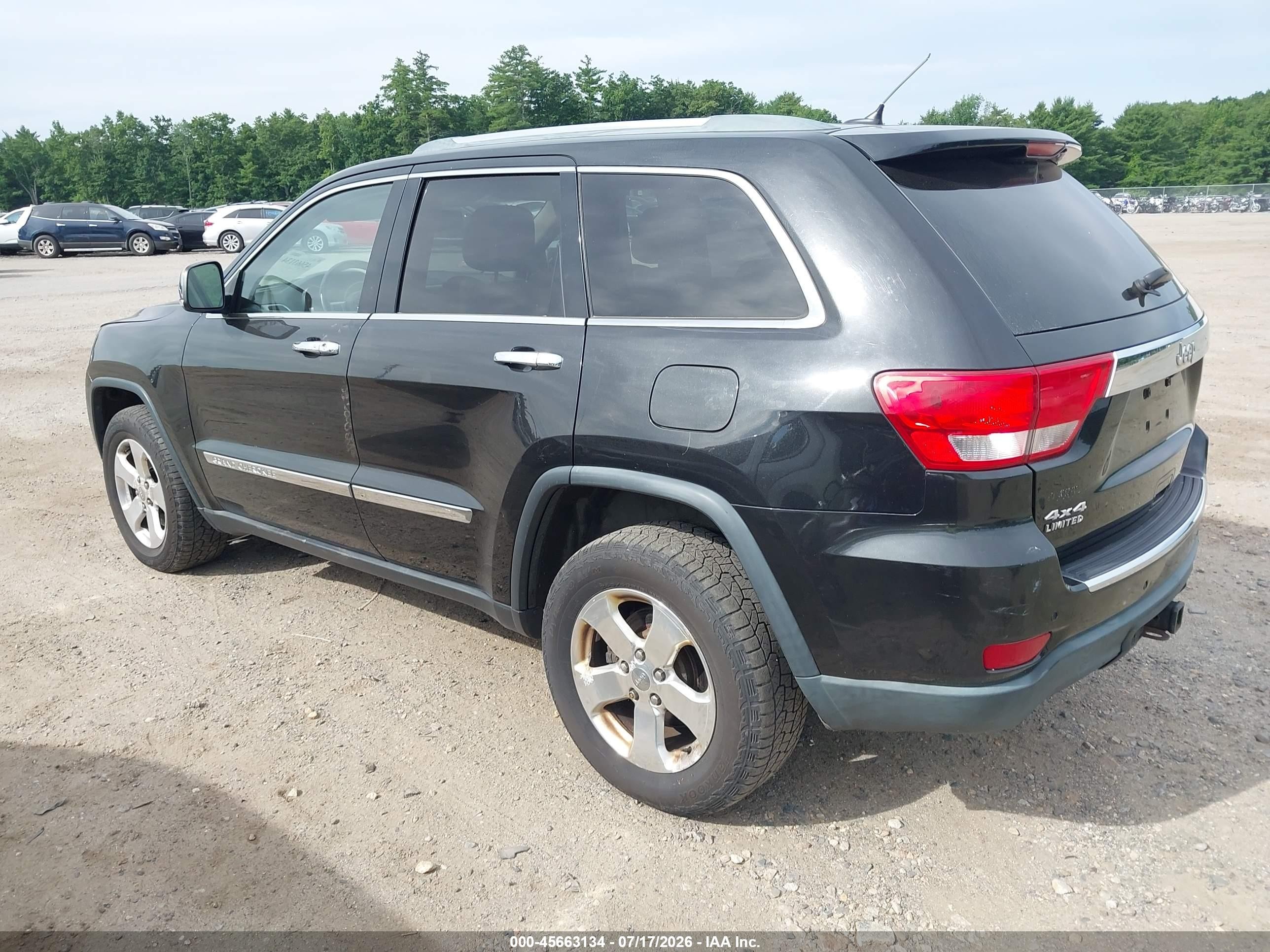 2012 Jeep Grand Cherokee Limited Black vin: 1C4RJFBG5CC232453