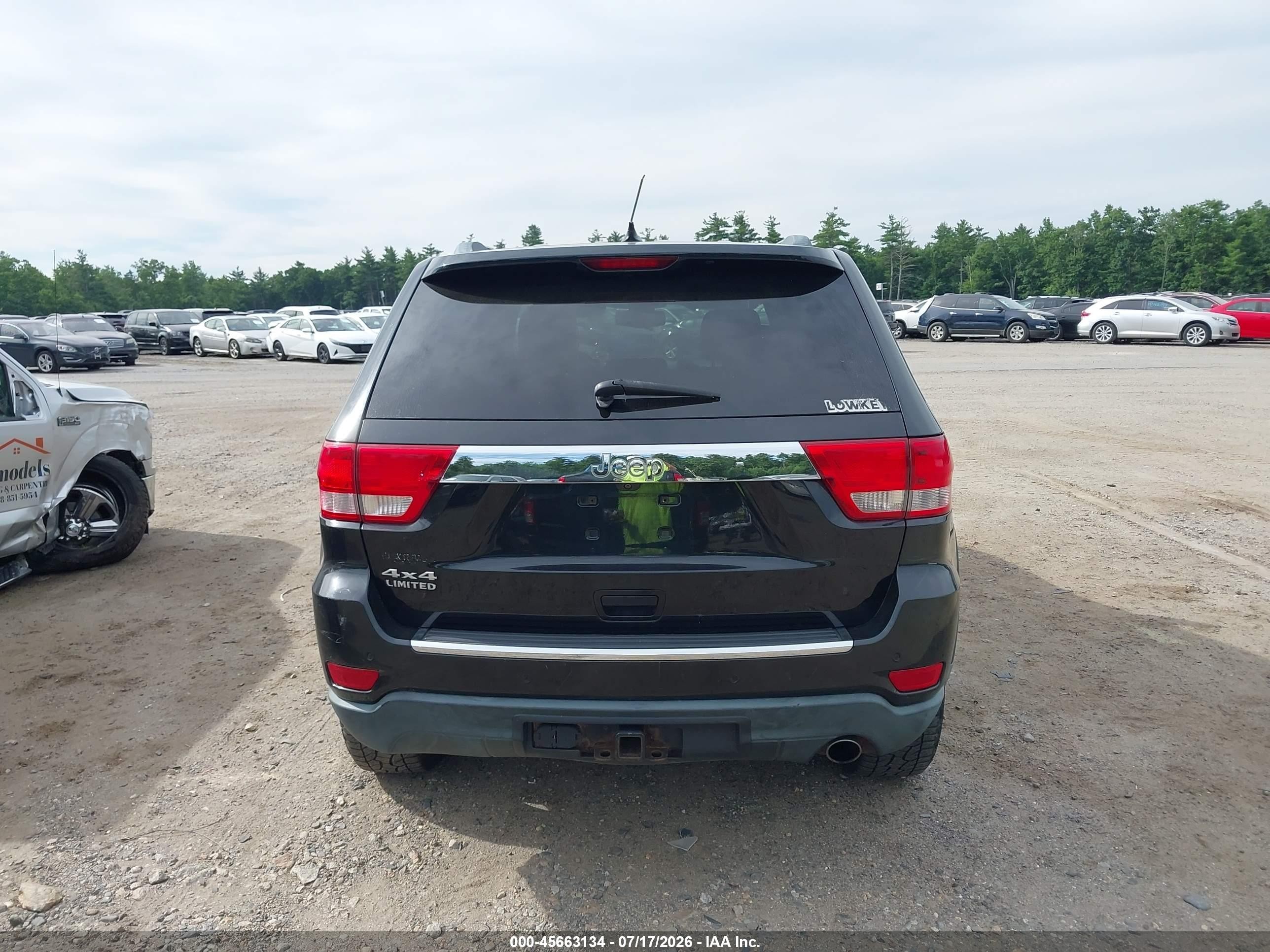 2012 Jeep Grand Cherokee Limited Black vin: 1C4RJFBG5CC232453