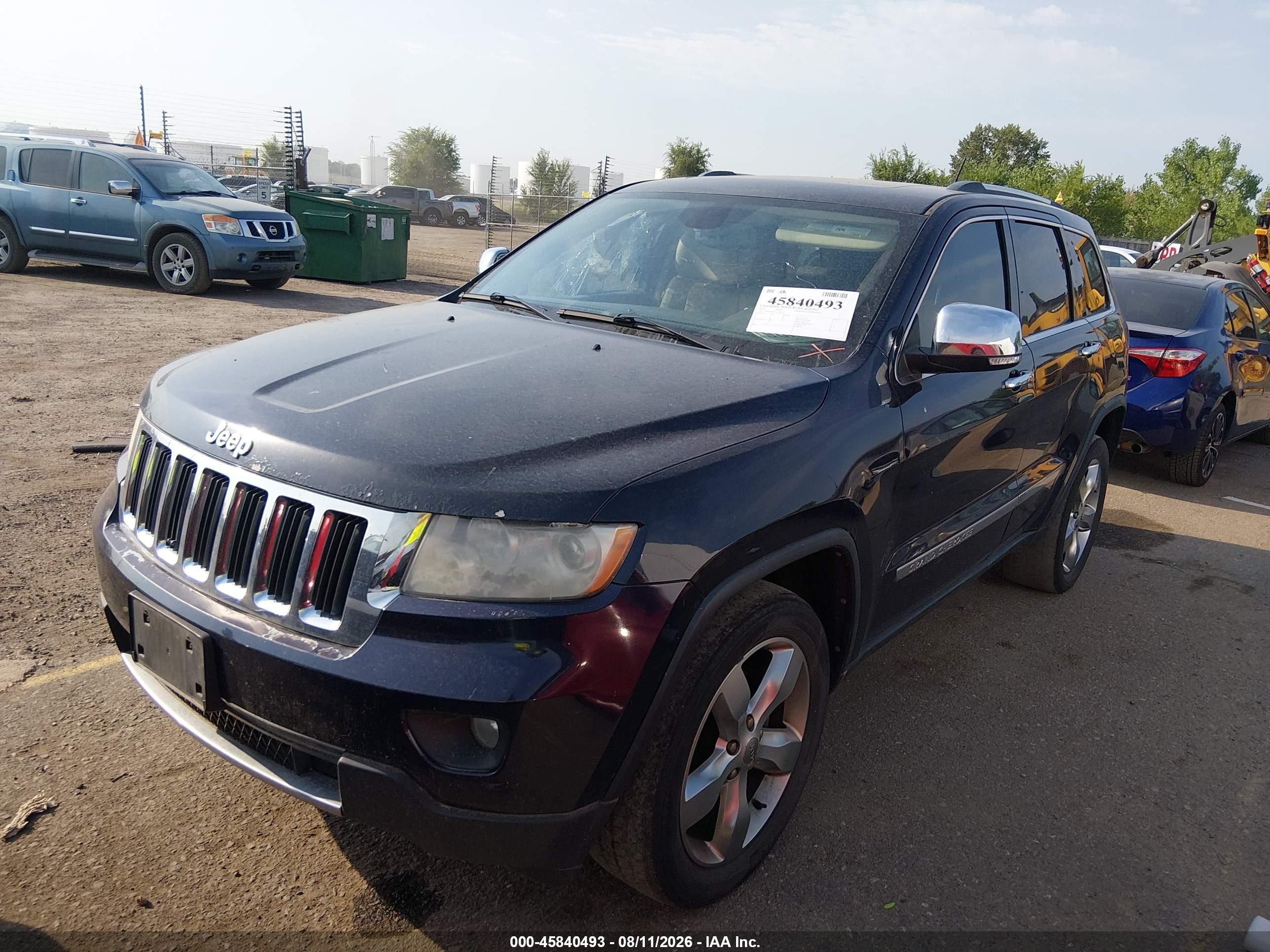 2012 Jeep Grand Cherokee Limited Синий vin: 1C4RJFBG5CC276131