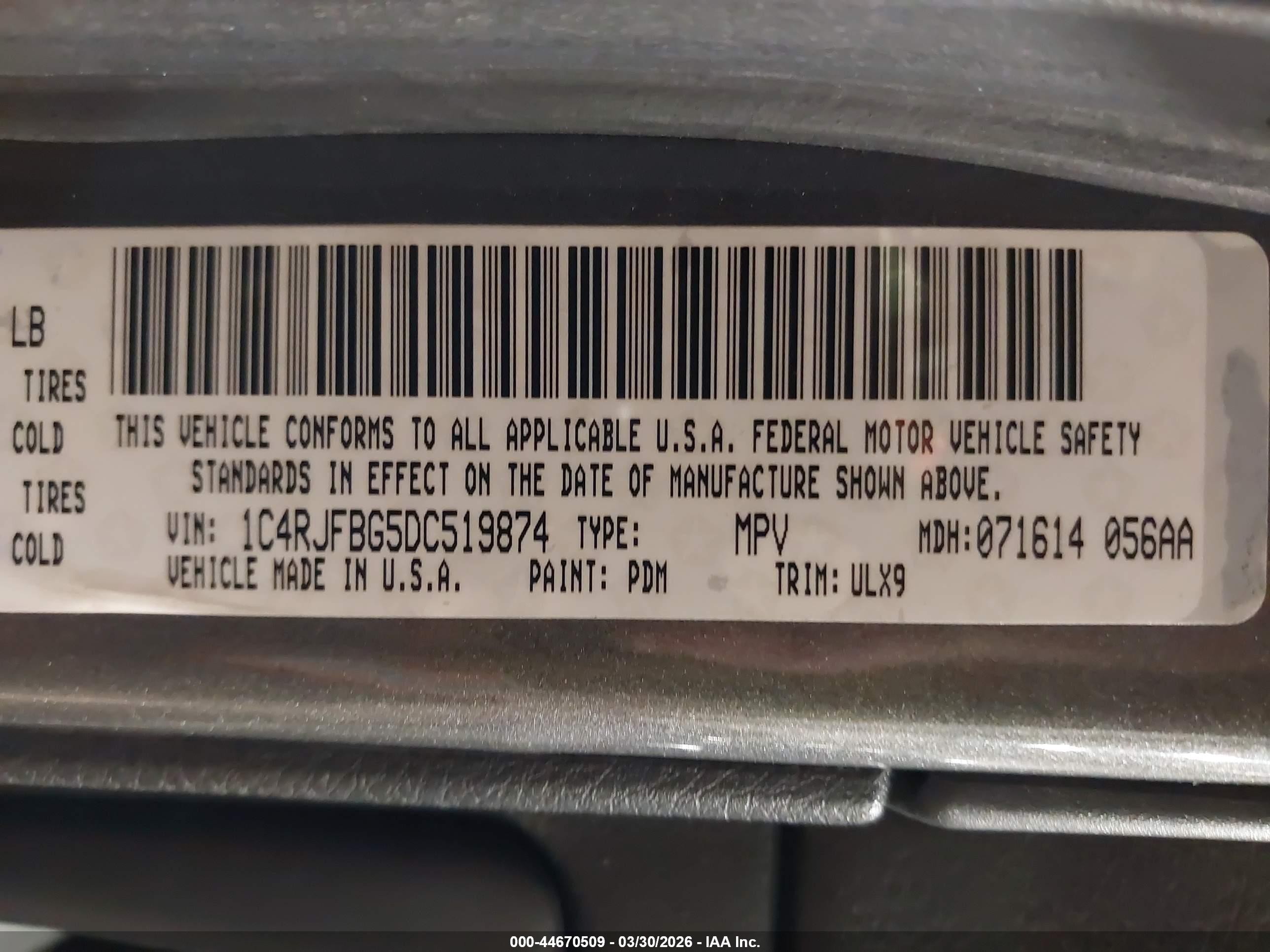 2013 Jeep Grand Cherokee Limited Gray vin: 1C4RJFBG5DC519874