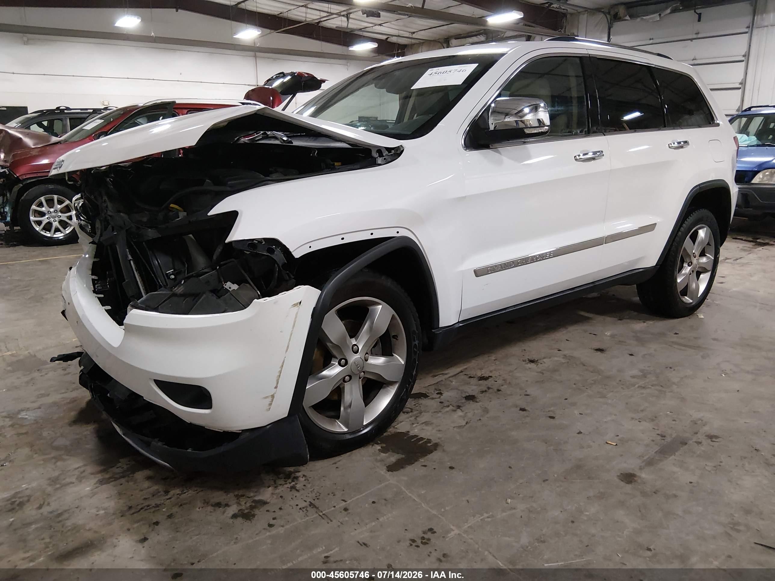 2013 Jeep Grand Cherokee Limited White vin: 1C4RJFBG5DC522998