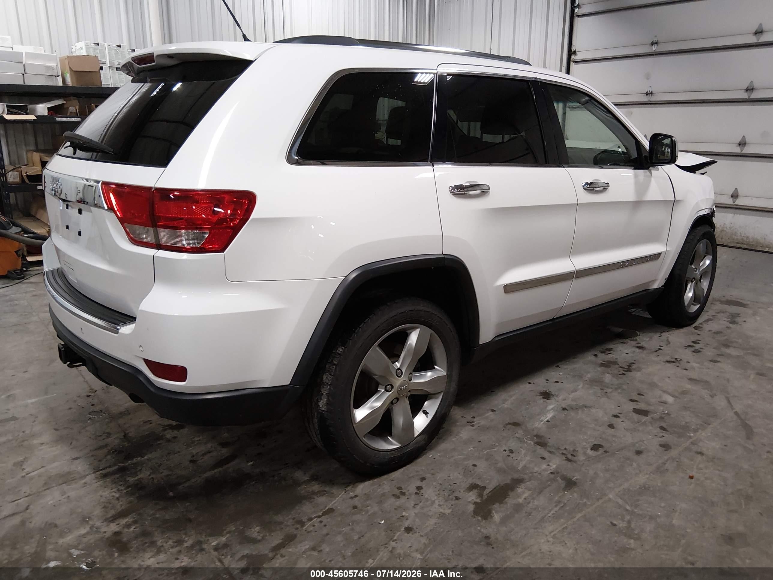 2013 Jeep Grand Cherokee Limited White vin: 1C4RJFBG5DC522998