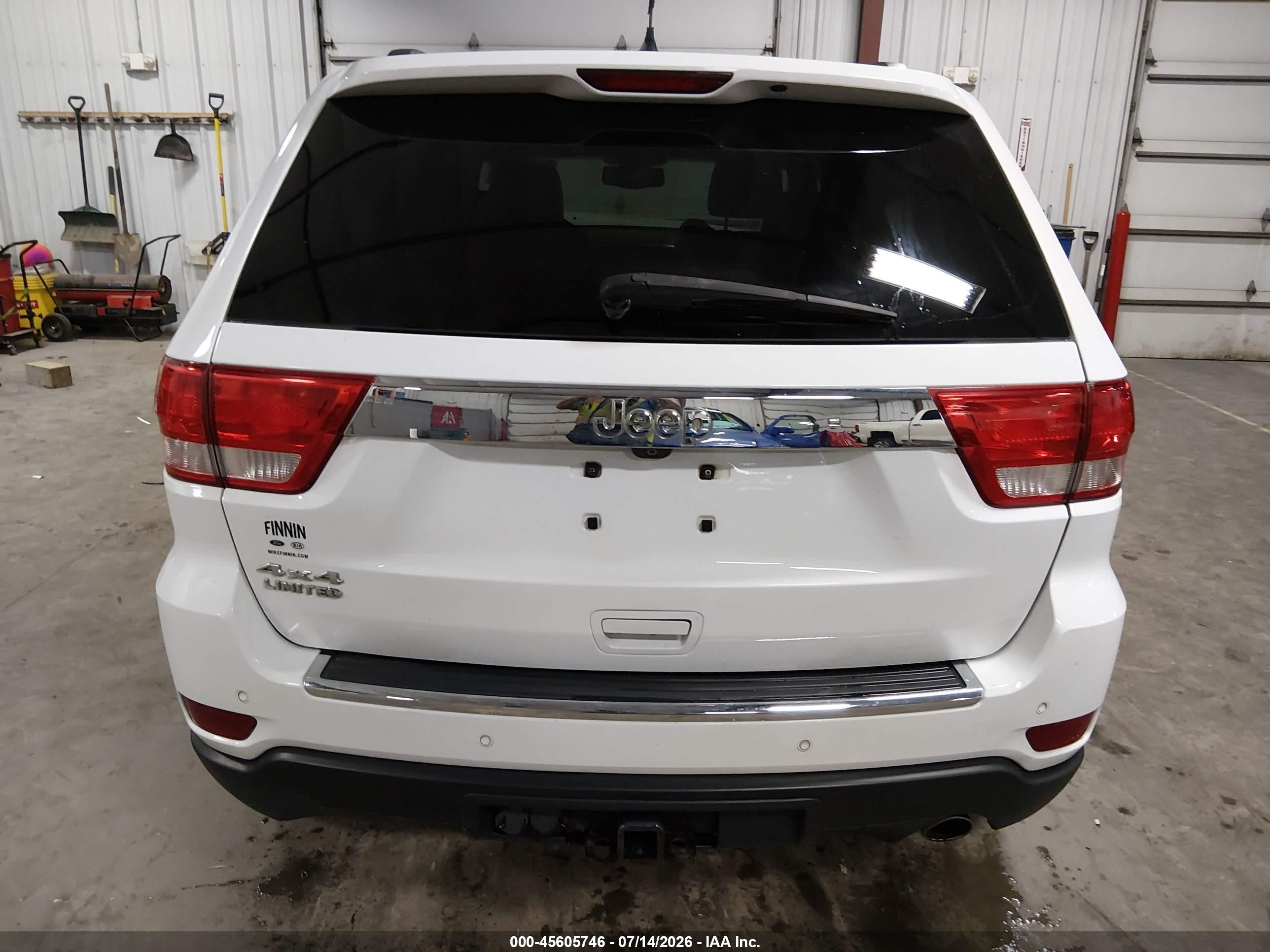 2013 Jeep Grand Cherokee Limited White vin: 1C4RJFBG5DC522998