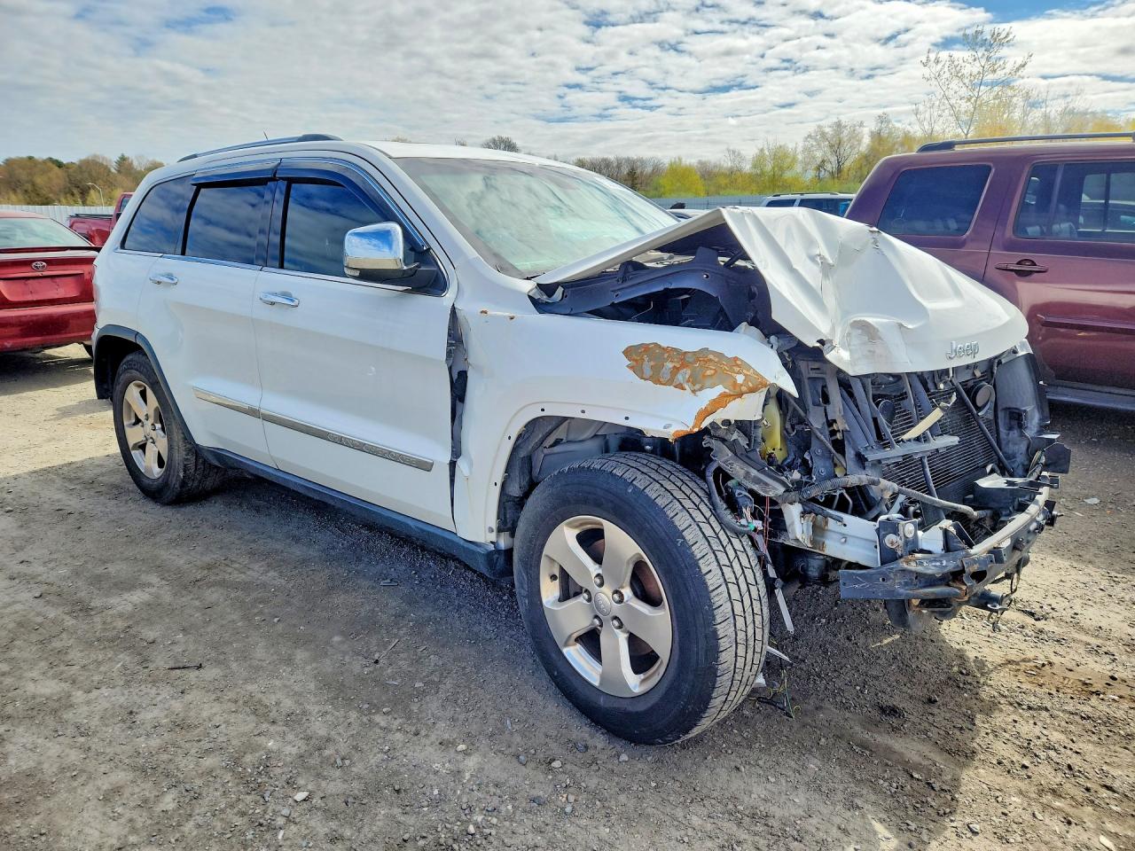 2013 Jeep Grand Cherokee Limited White vin: 1C4RJFBG5DC523293